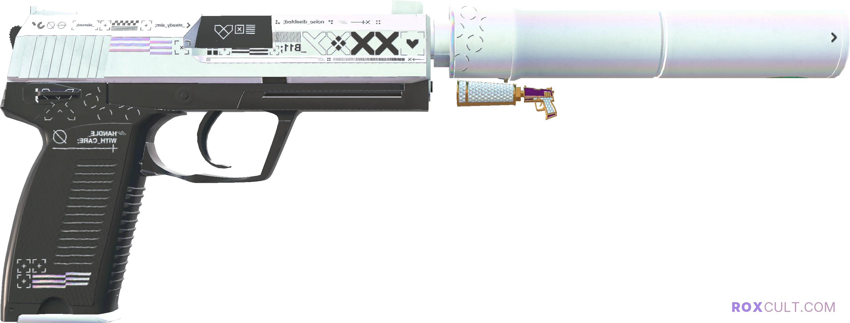 USP-S | Printstream (Factory New) — rox (Holo) Antwerp 2022 craft, backside view