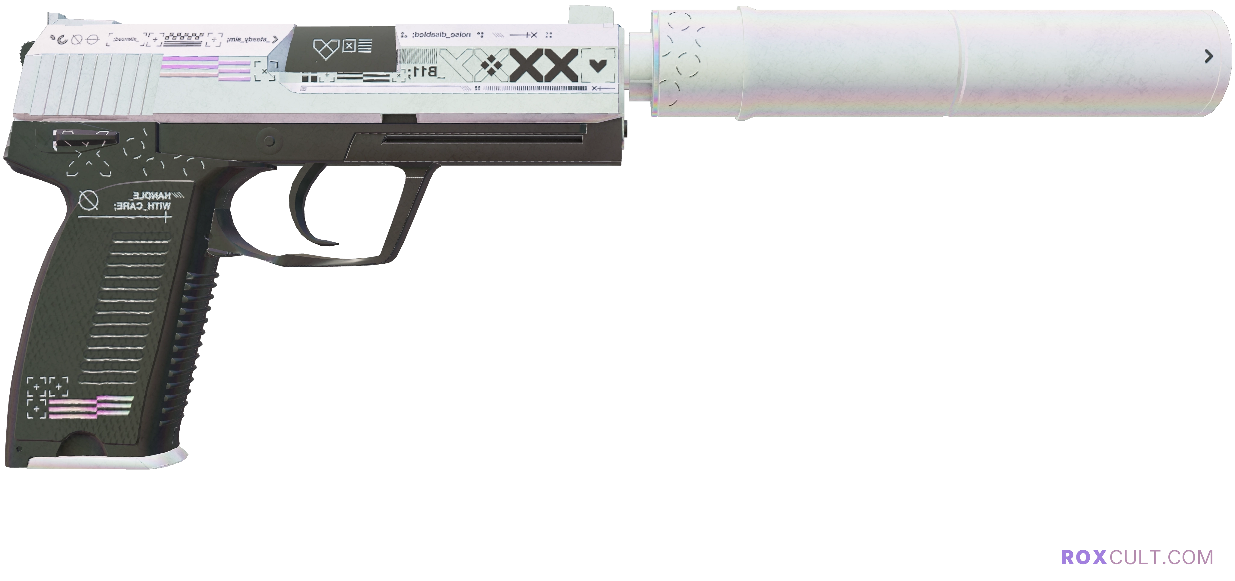 USP-S | Printstream (Field-Tested) — rox (Holo) Antwerp 2022 craft, backside view