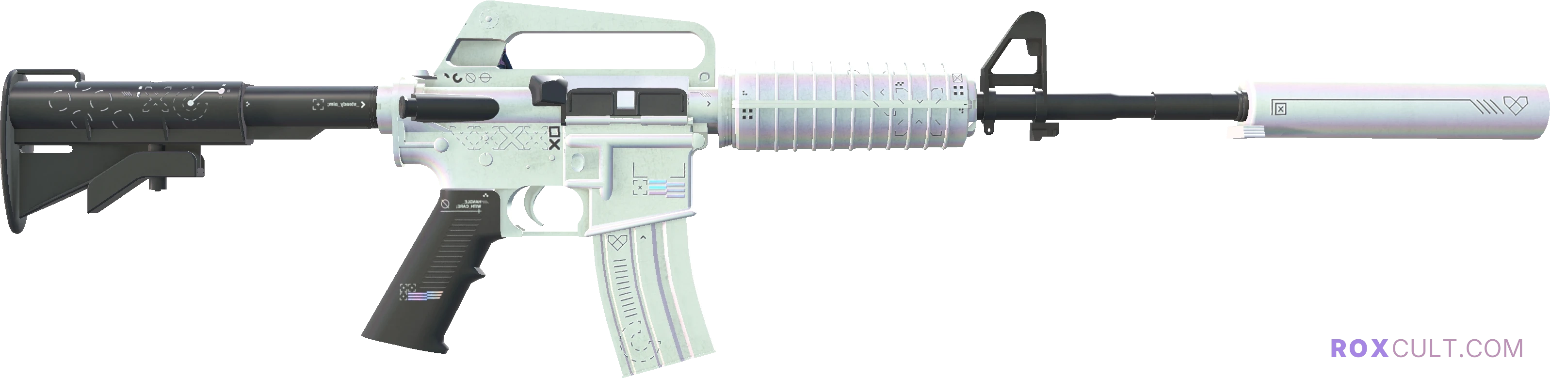 StatTrak™ M4A1-S | Printstream (Factory New) — rox (Holo) Antwerp 2022 craft, backside view