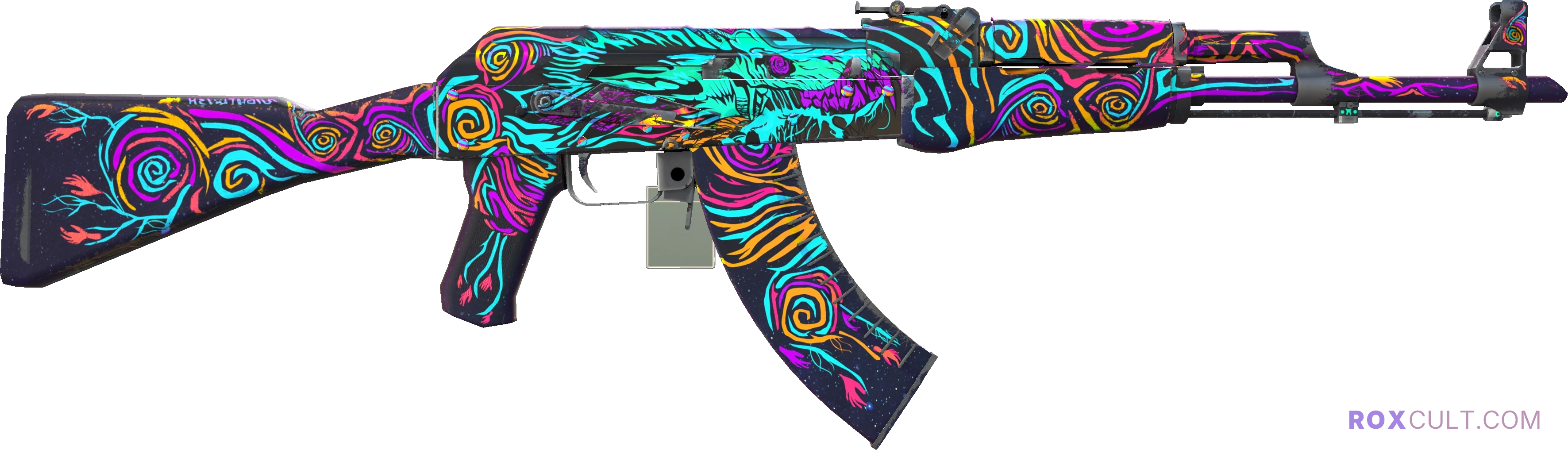 AK-47 | Nightwish (Field-Tested) — rox (Holo) Antwerp 2022 craft, backside view