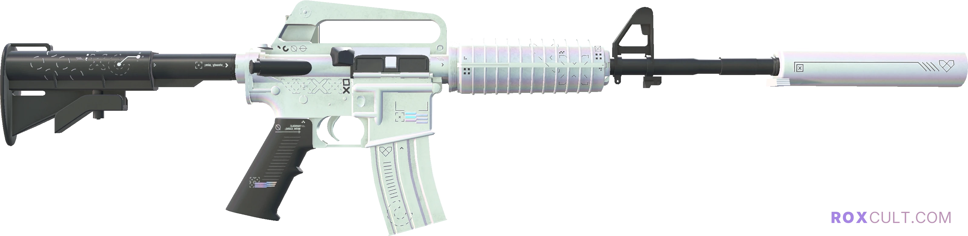 M4A1-S | Printstream (Factory New) — rox (Holo) Antwerp 2022 craft, backside view