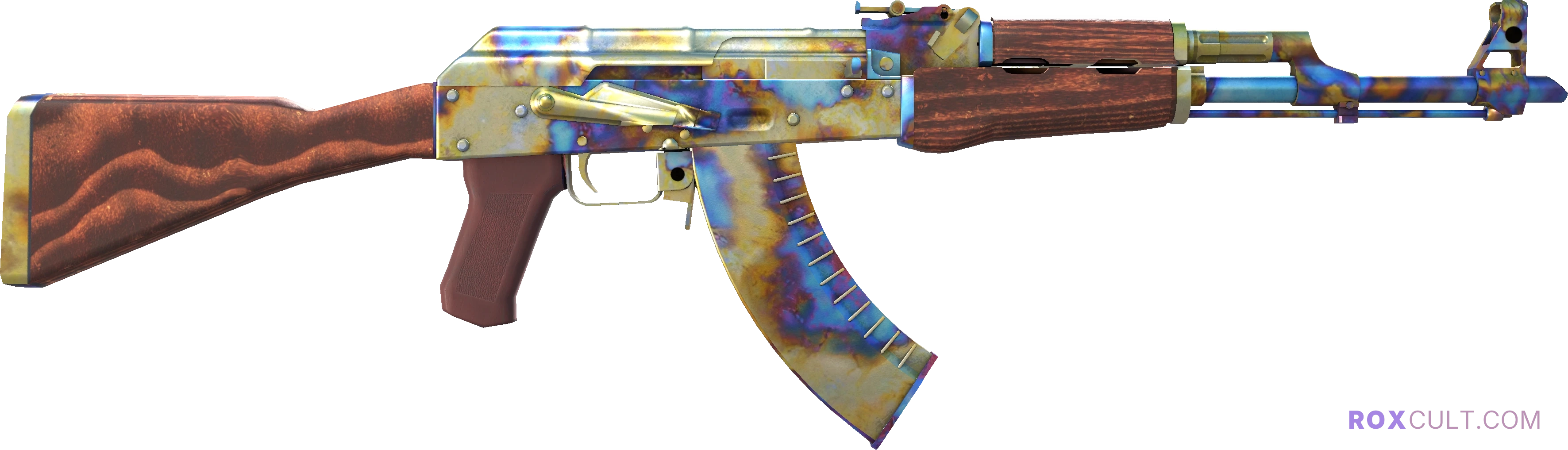 AK-47 | Case Hardened (Minimal Wear) — rox (Holo) Antwerp 2022 craft, backside view