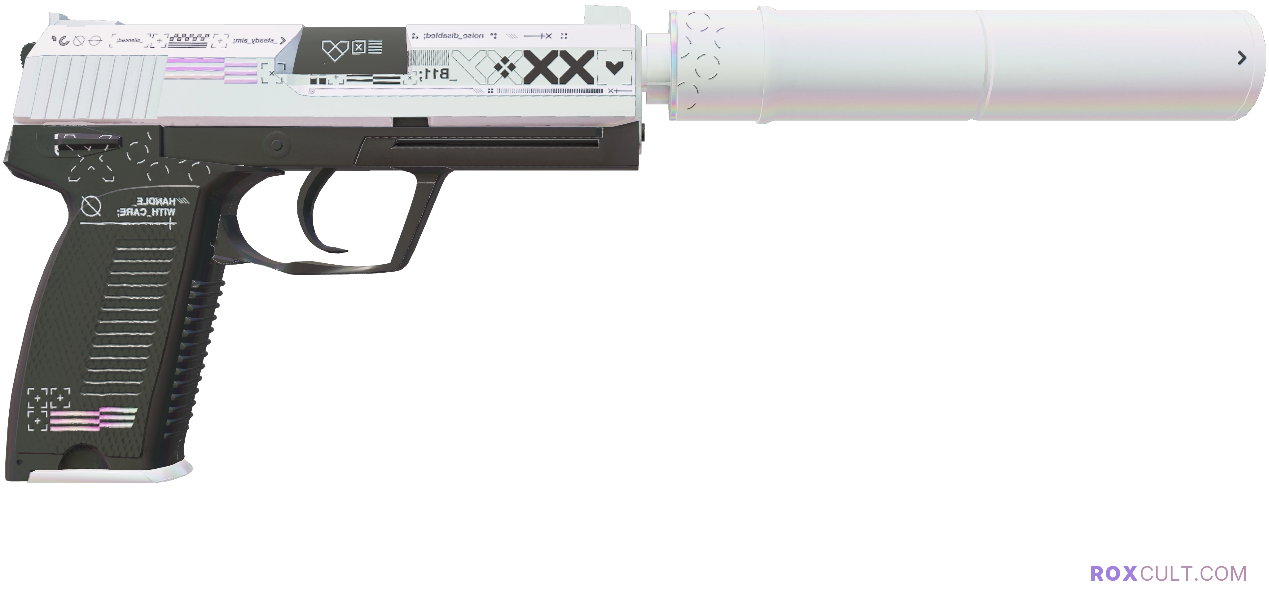 USP-S | Printstream (Factory New) — rox (Holo) Antwerp 2022 craft, backside view