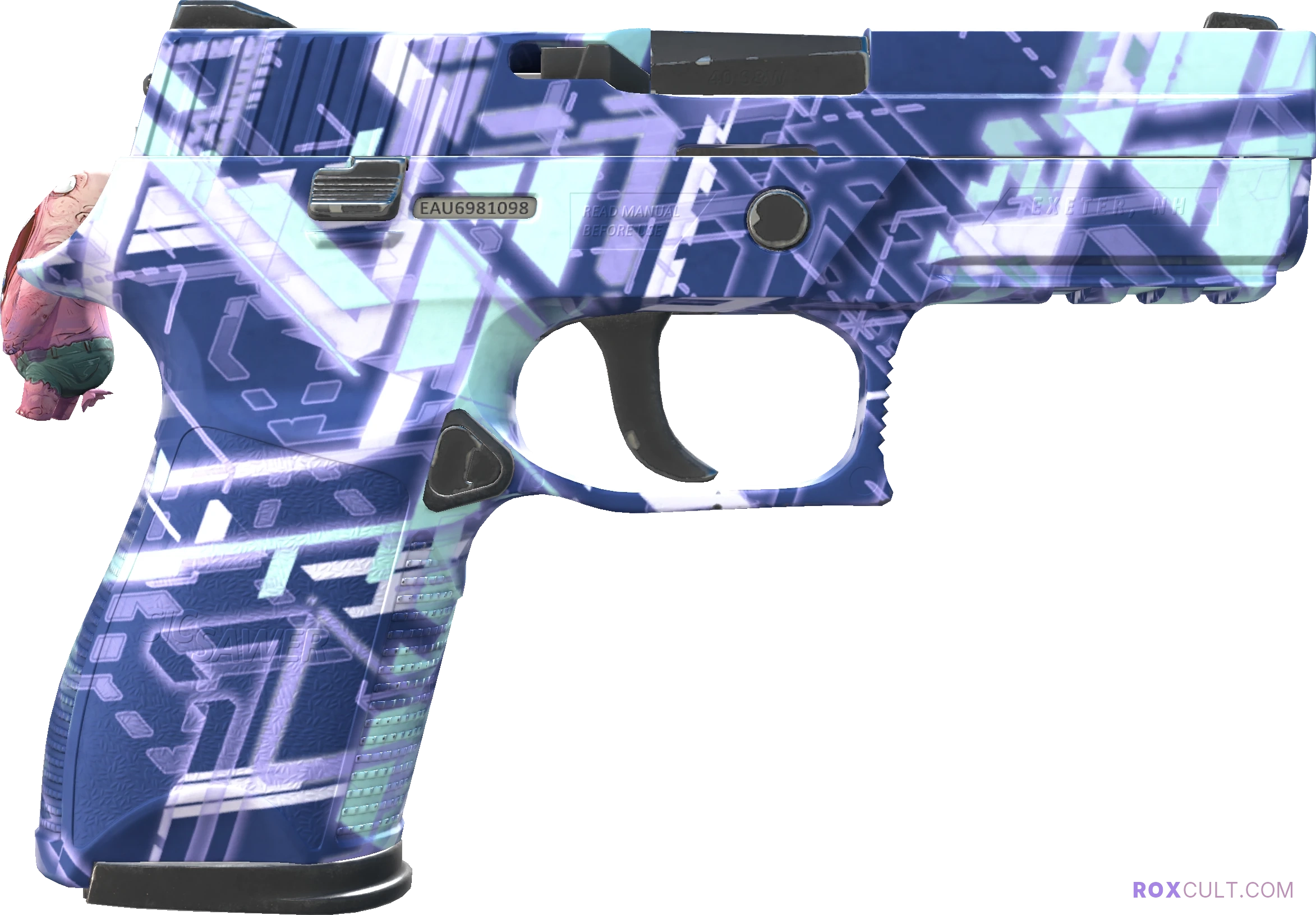 P250 | Digital Architect (Factory New) — rox (Holo) Antwerp 2022 craft, backside view