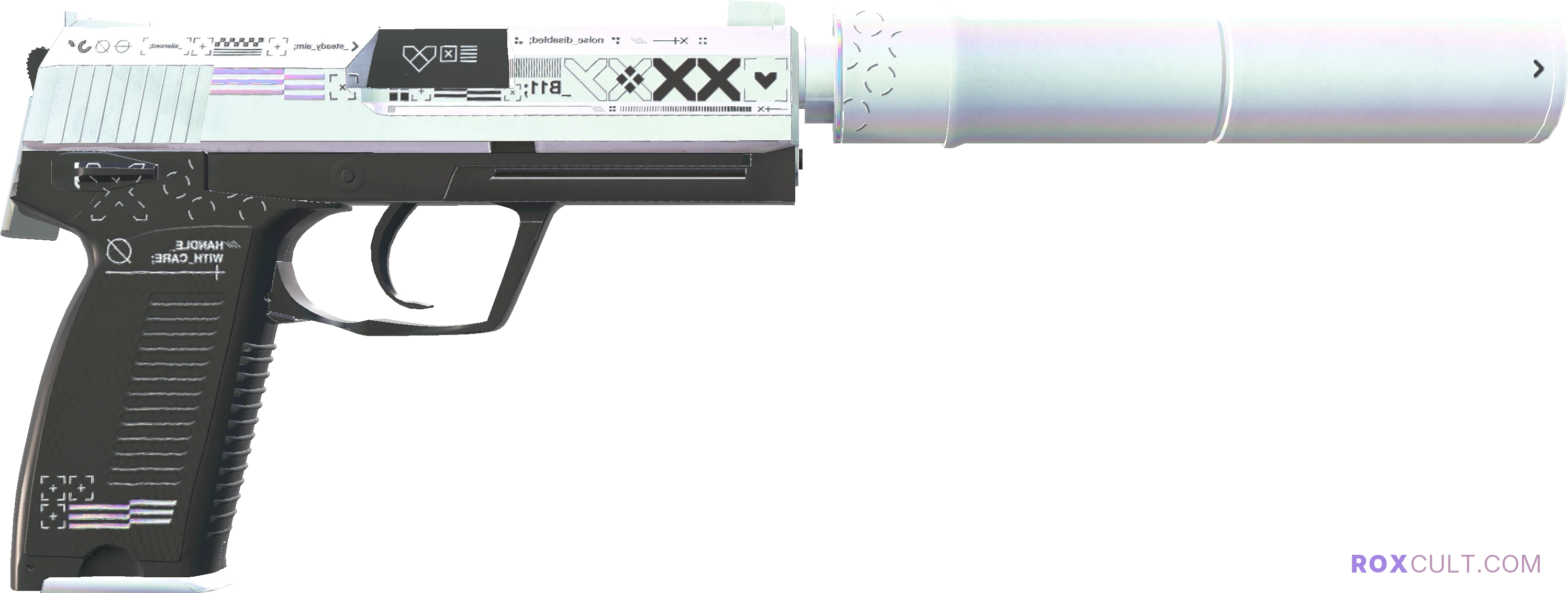 USP-S | Printstream (Minimal Wear) — rox (Holo) Antwerp 2022 craft, backside view