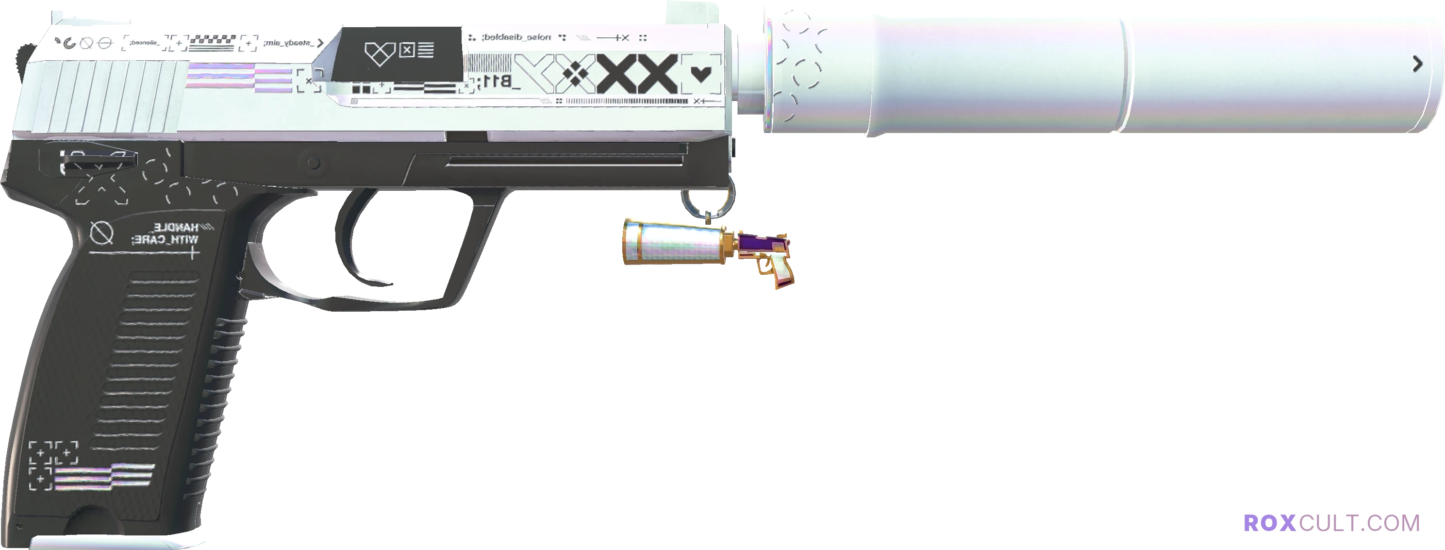 USP-S | Printstream (Factory New) — rox (Holo) Antwerp 2022 craft, backside view