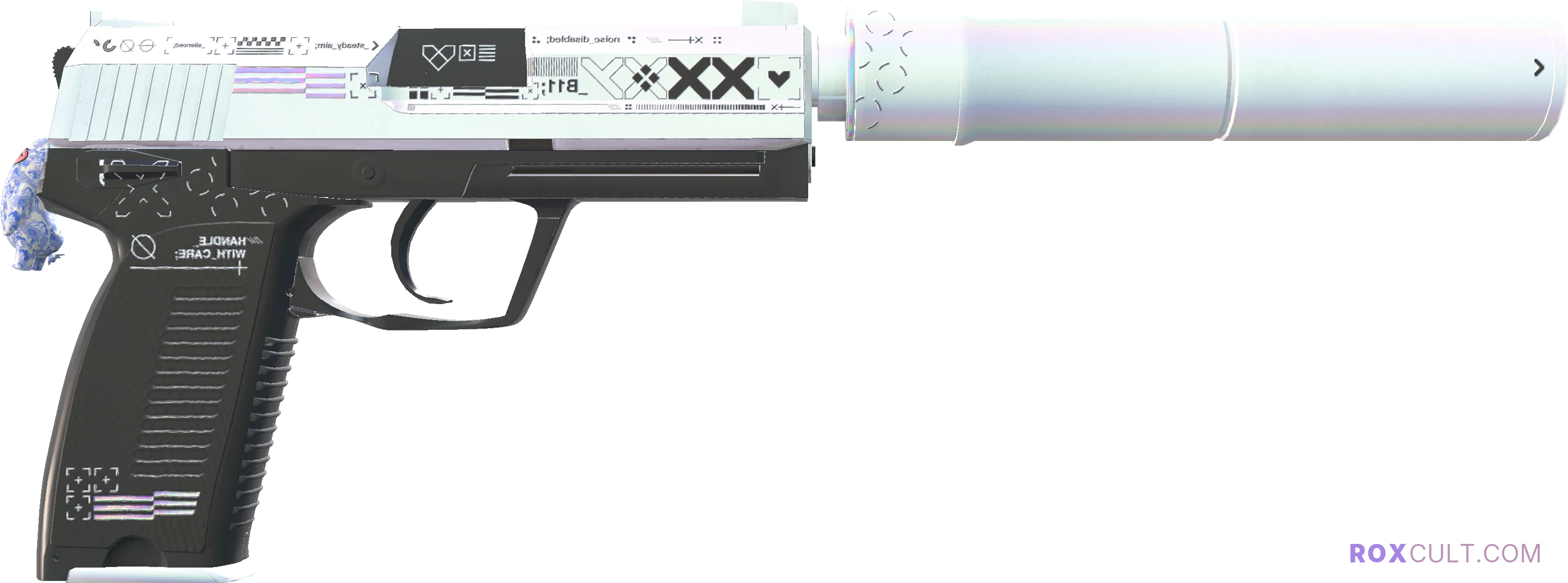 USP-S | Printstream (Factory New) — rox (Holo) Antwerp 2022 craft, backside view