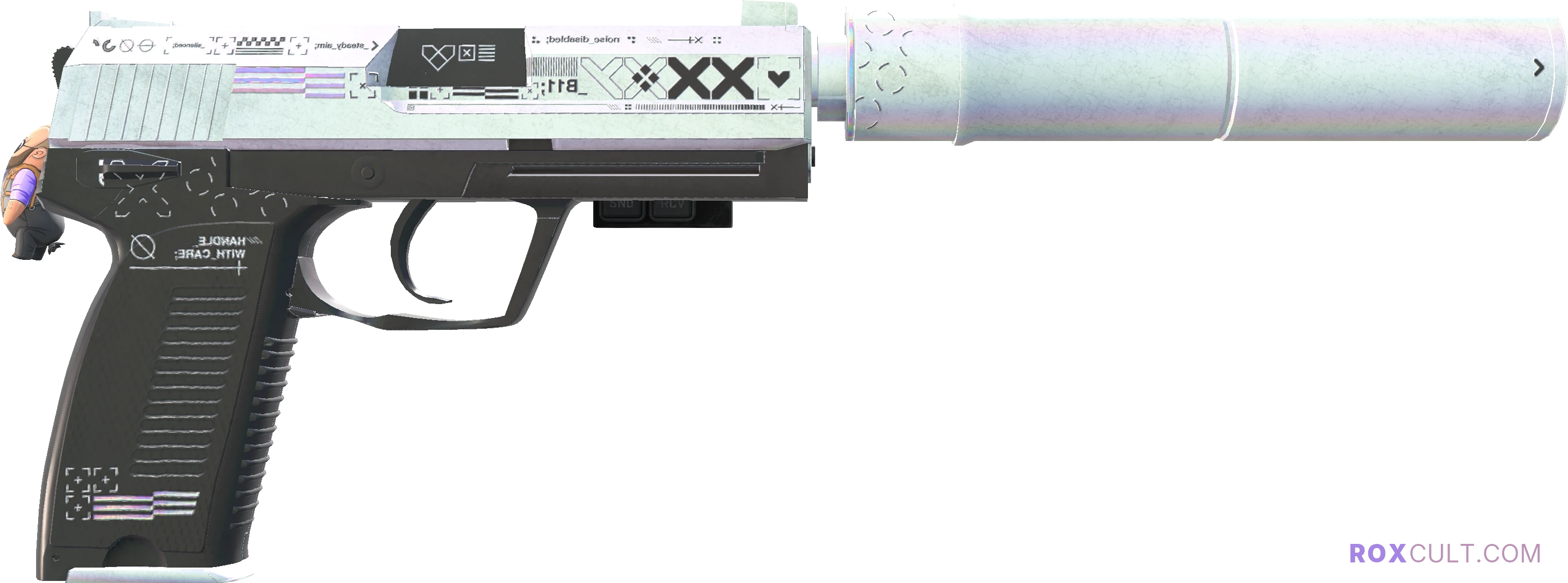 StatTrak™ USP-S | Printstream (Field-Tested) — rox (Holo) Antwerp 2022 craft, backside view