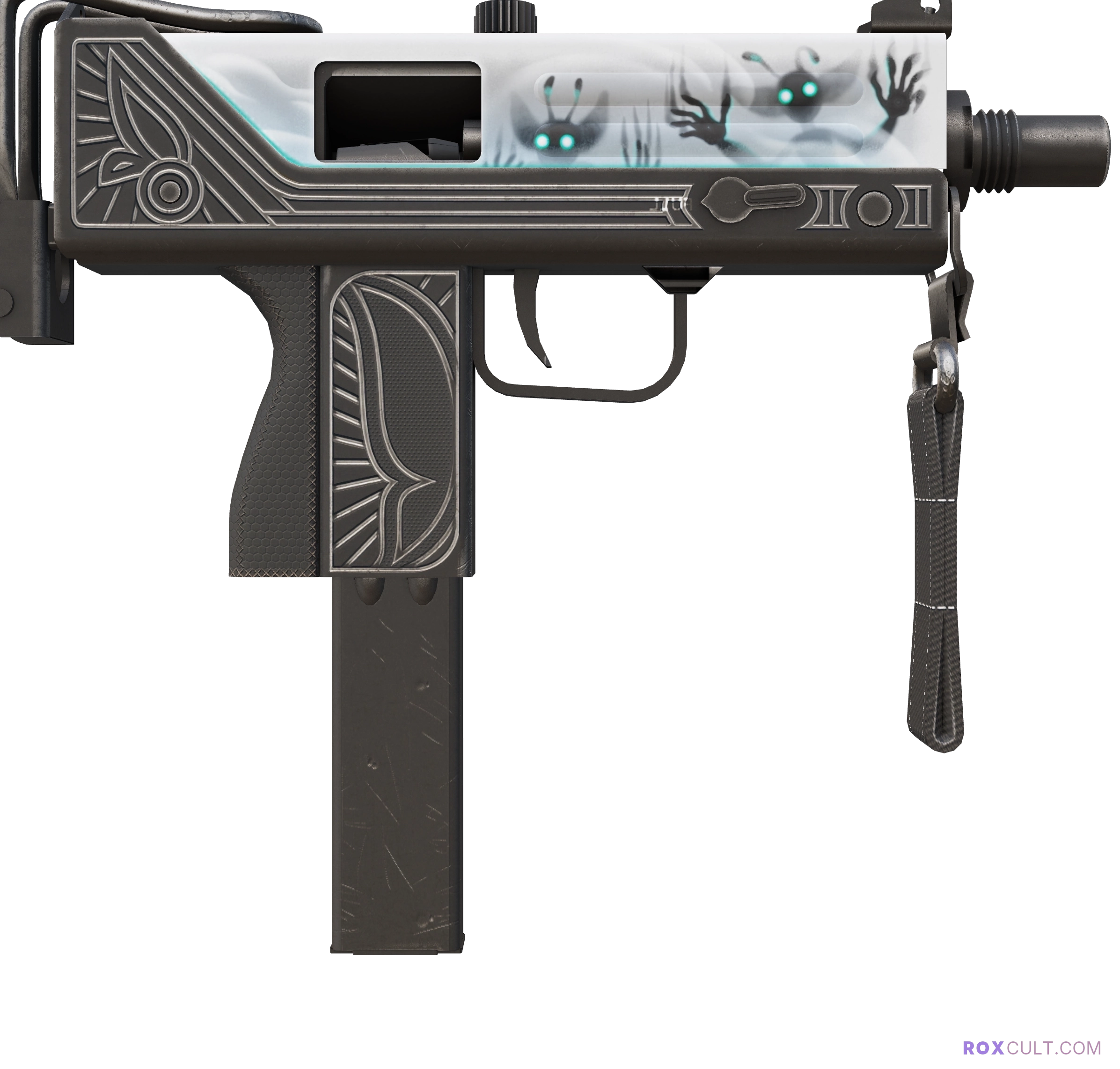 MAC-10 | Ensnared (Factory New) — rox (Holo) Antwerp 2022 craft, backside view