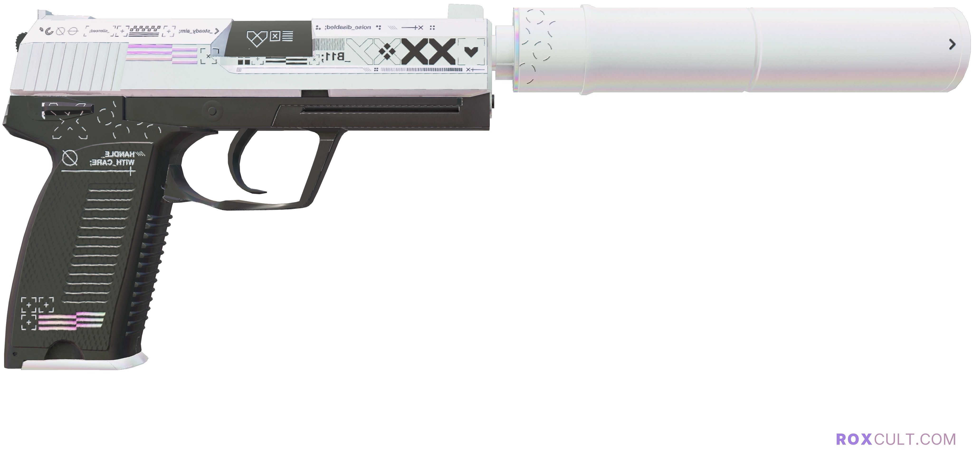 USP-S | Printstream (Factory New) — rox (Holo) Antwerp 2022 craft, backside view