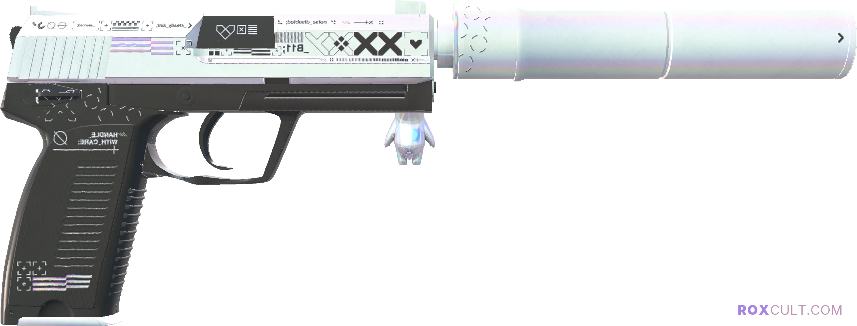 USP-S | Printstream (Minimal Wear) — rox (Holo) Antwerp 2022 craft, backside view