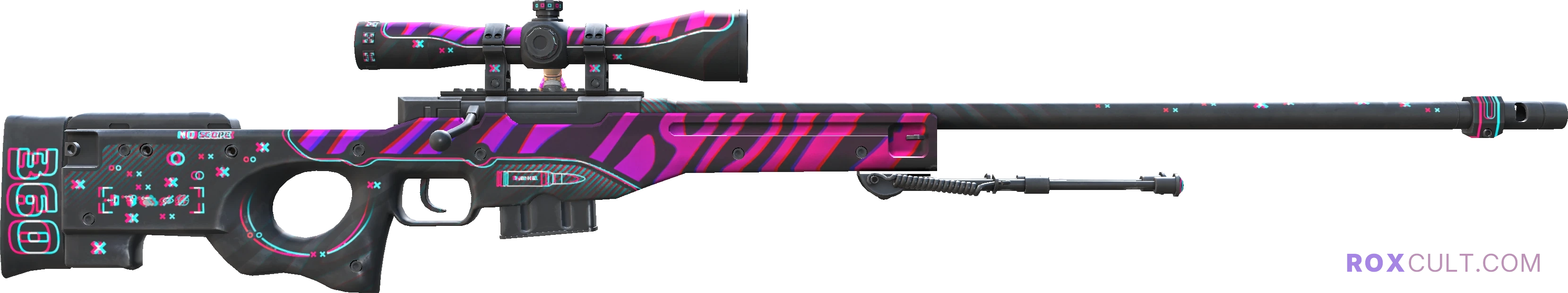AWP | Chromatic Aberration (Factory New) — rox (Holo) Antwerp 2022 craft, backside view