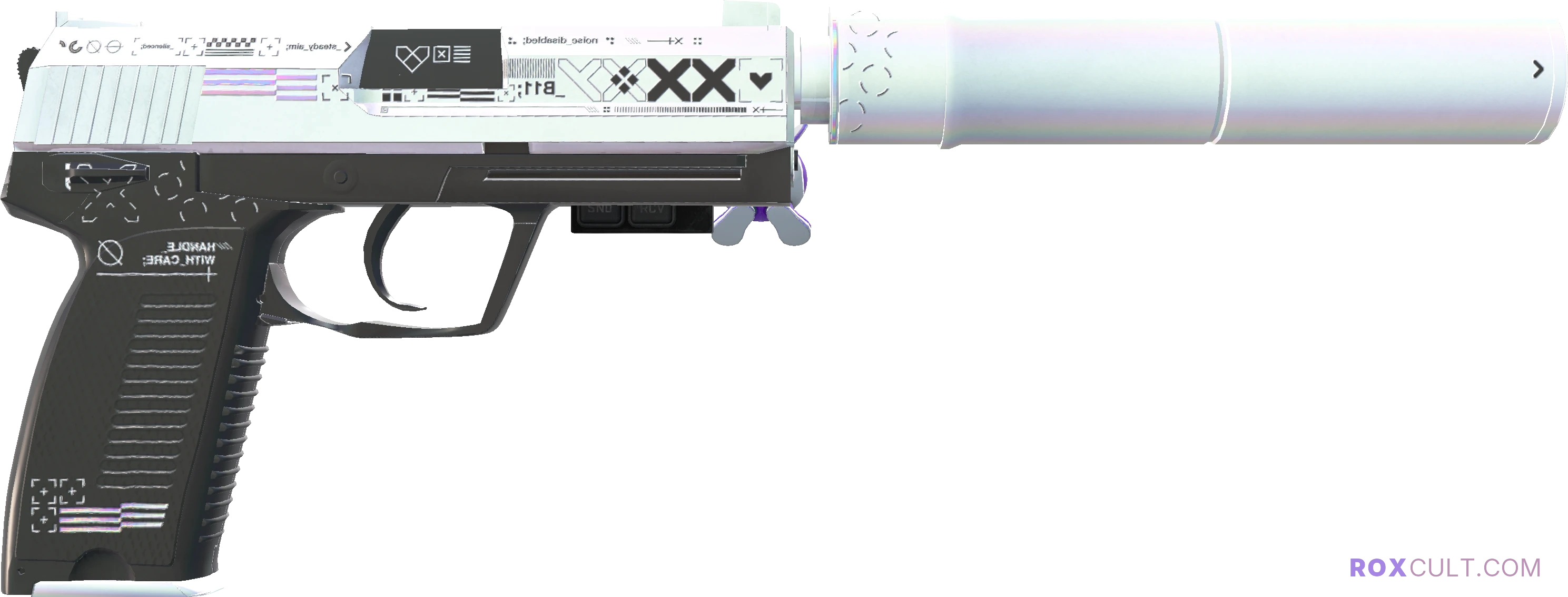 StatTrak™ USP-S | Printstream (Factory New) — rox (Holo) Antwerp 2022 craft, backside view