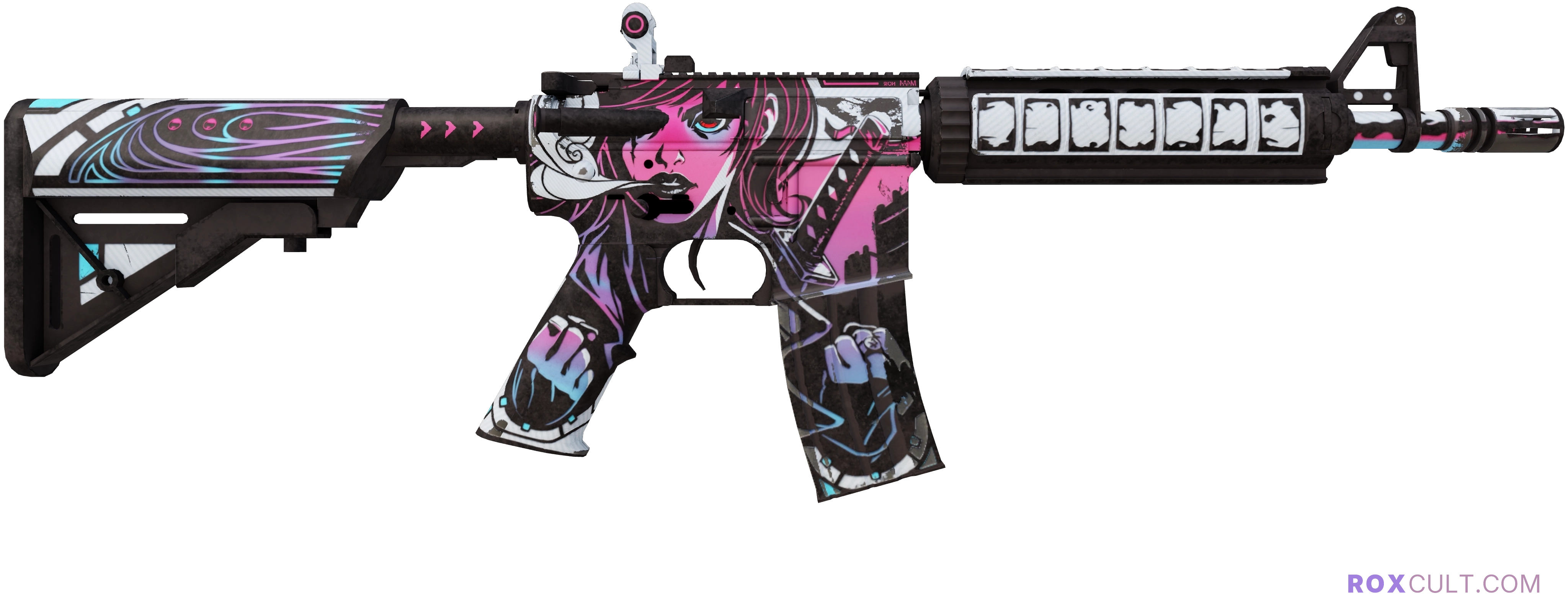 StatTrak™ M4A4 | Neo-Noir (Minimal Wear) — rox (Holo) Antwerp 2022 craft, backside view