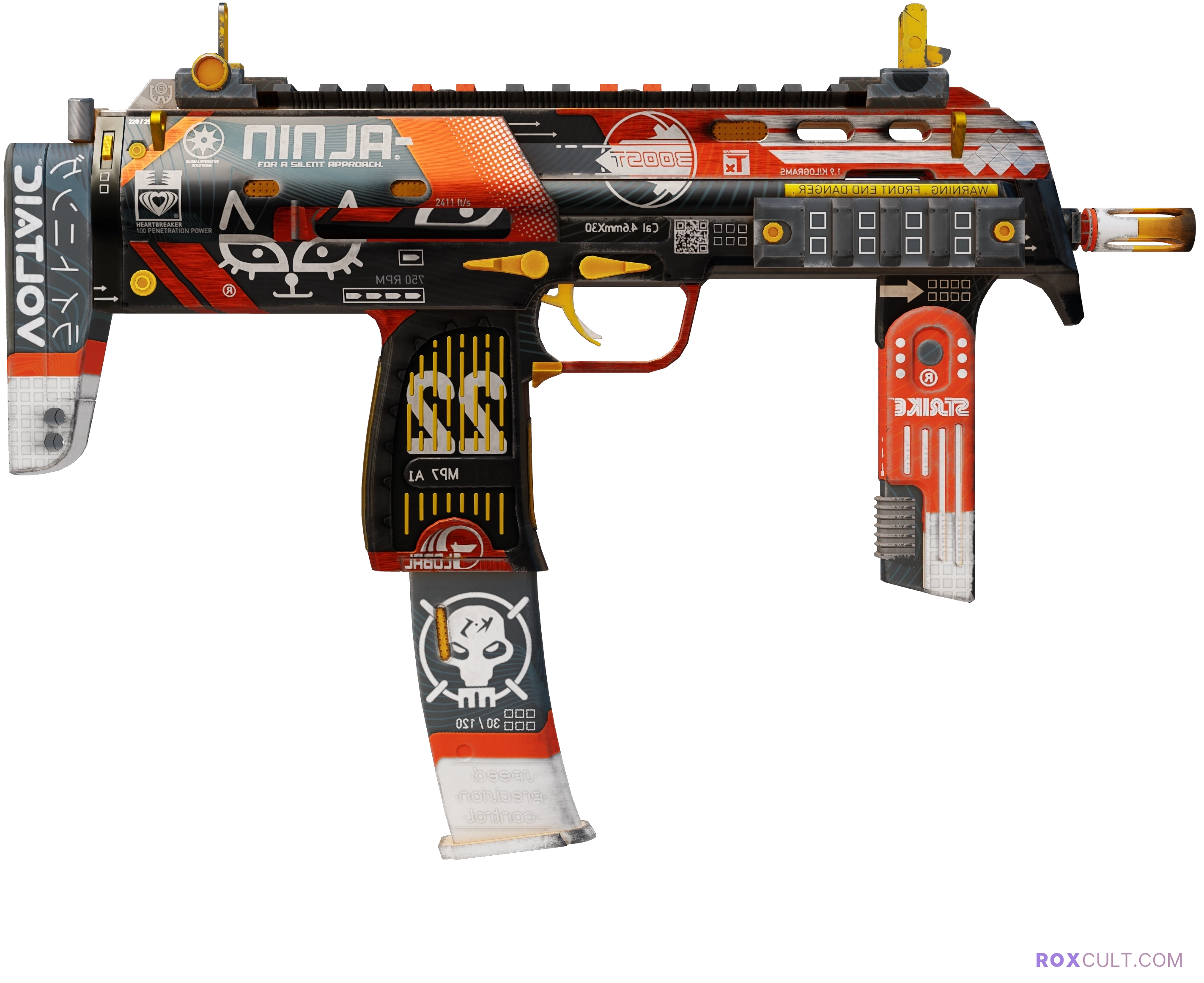 MP7 | Bloodsport (Factory New) — rox (Holo) Antwerp 2022 craft, backside view