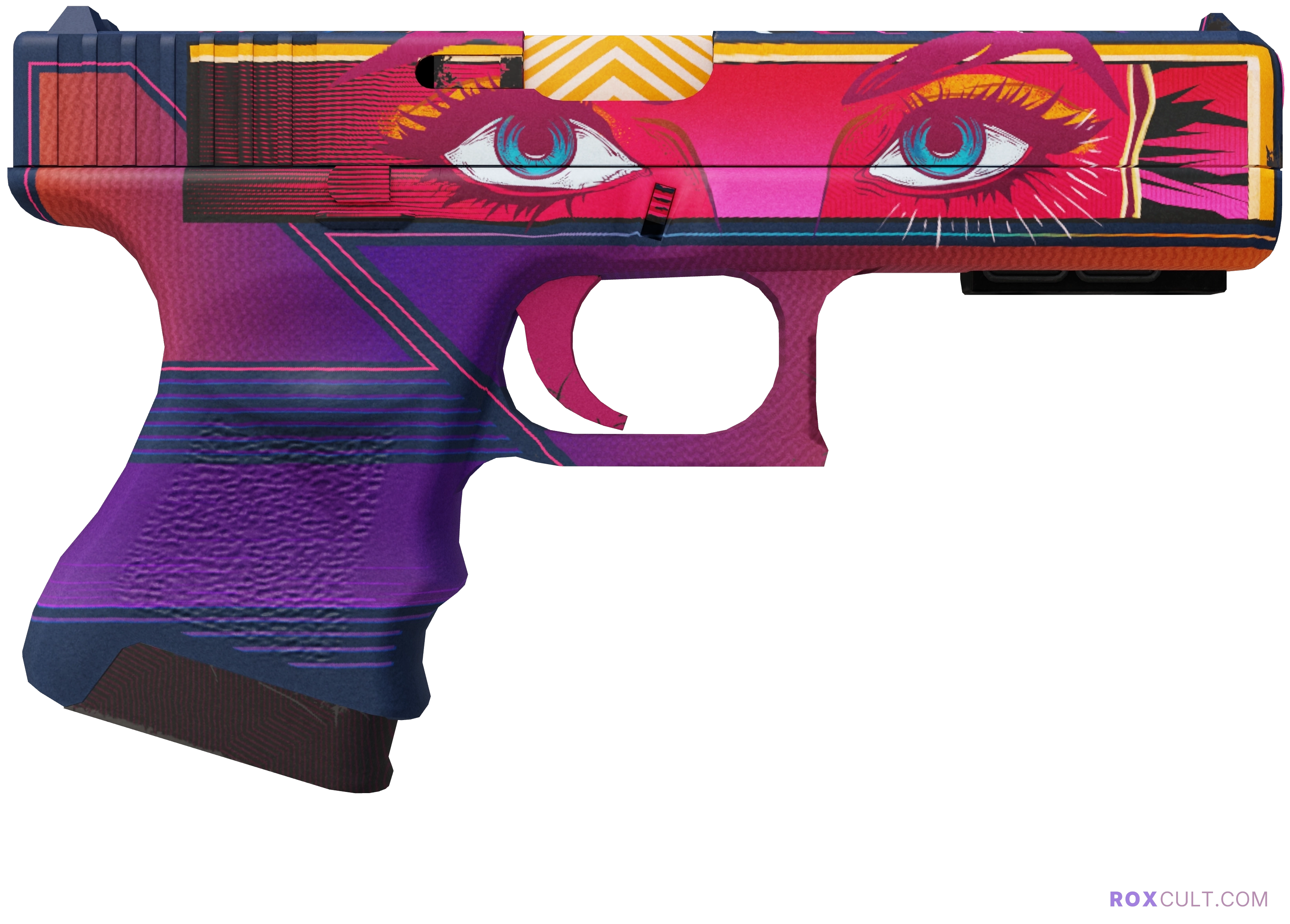 StatTrak™ Glock-18 | Vogue (Factory New) — rox (Holo) Antwerp 2022 craft, backside view