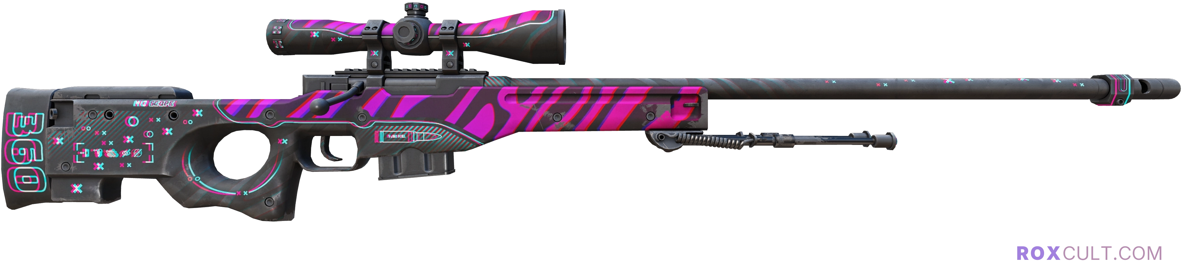 AWP | Chromatic Aberration (Field-Tested) — rox (Holo) Antwerp 2022 craft, backside view
