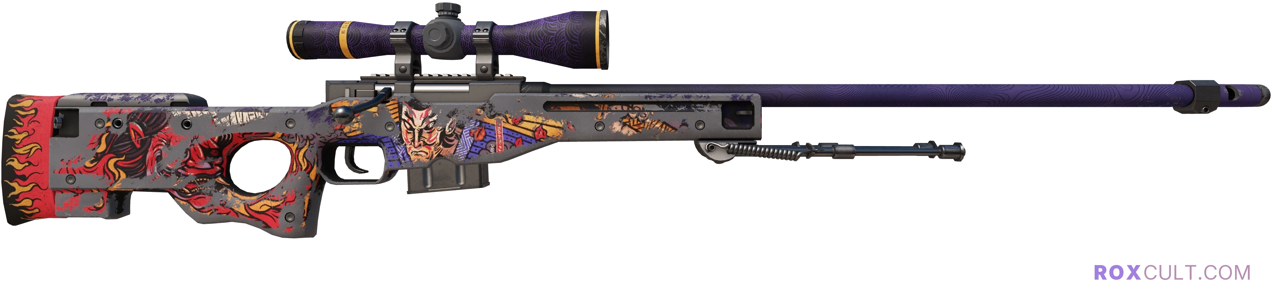 AWP | Oni Taiji (Battle-Scarred) — rox (Holo) Antwerp 2022 craft, backside view