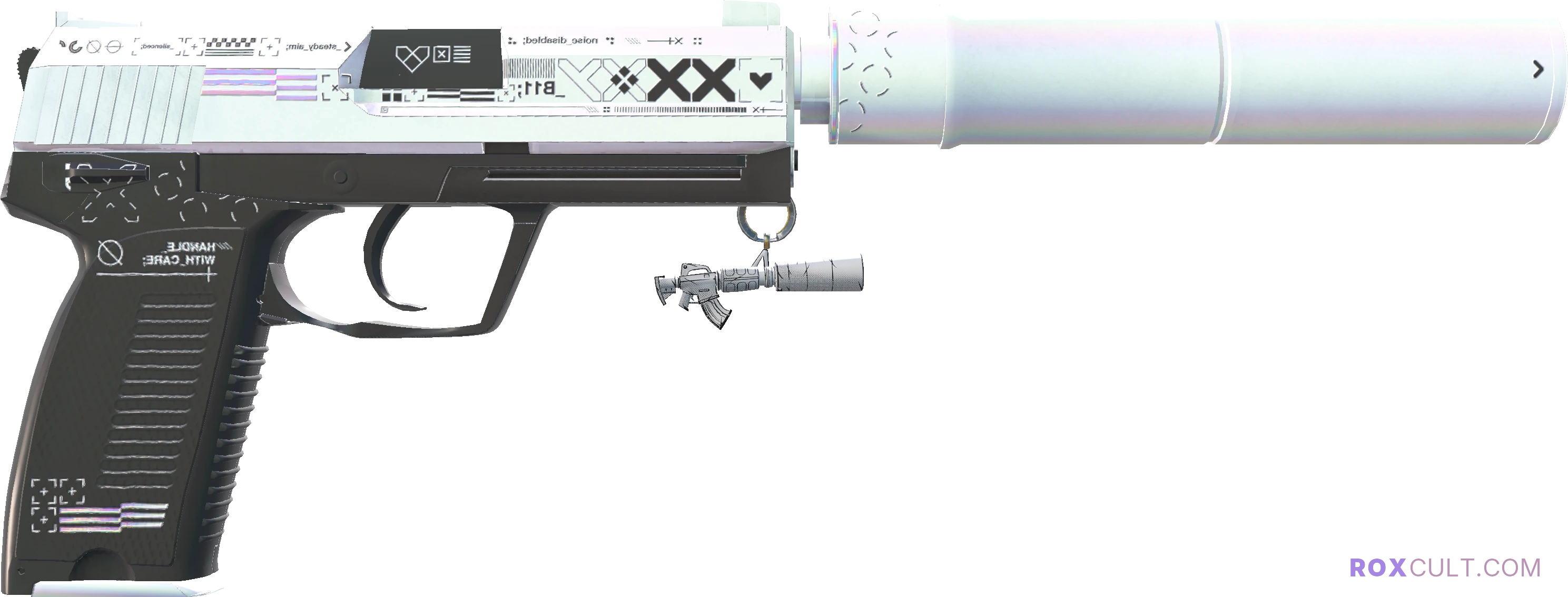 USP-S | Printstream (Factory New) — rox (Holo) Antwerp 2022 craft, backside view