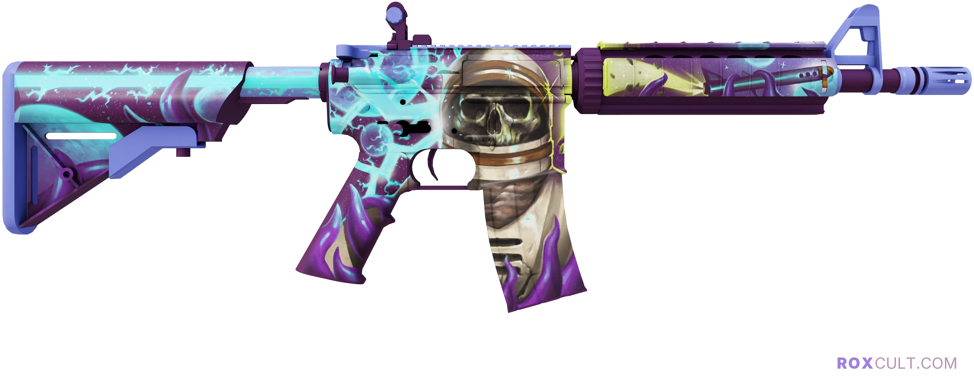 M4A4 | Desolate Space (Factory New) — rox (Holo) Antwerp 2022 craft, backside view