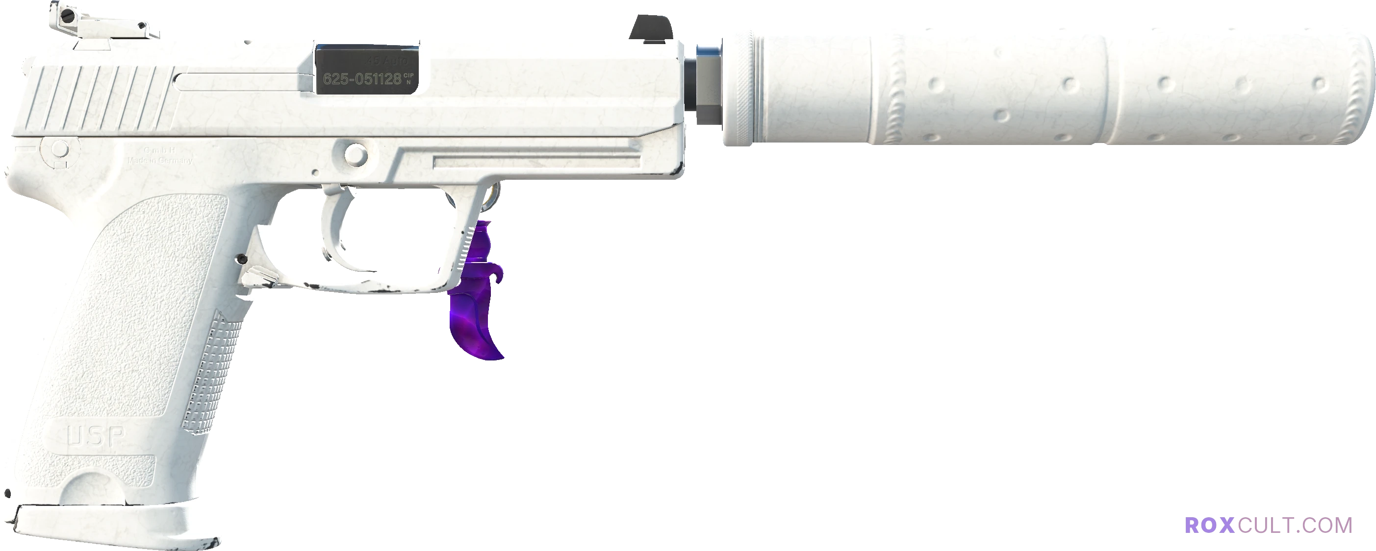 USP-S | Whiteout (Minimal Wear) — rox (Holo) Antwerp 2022 craft, backside view