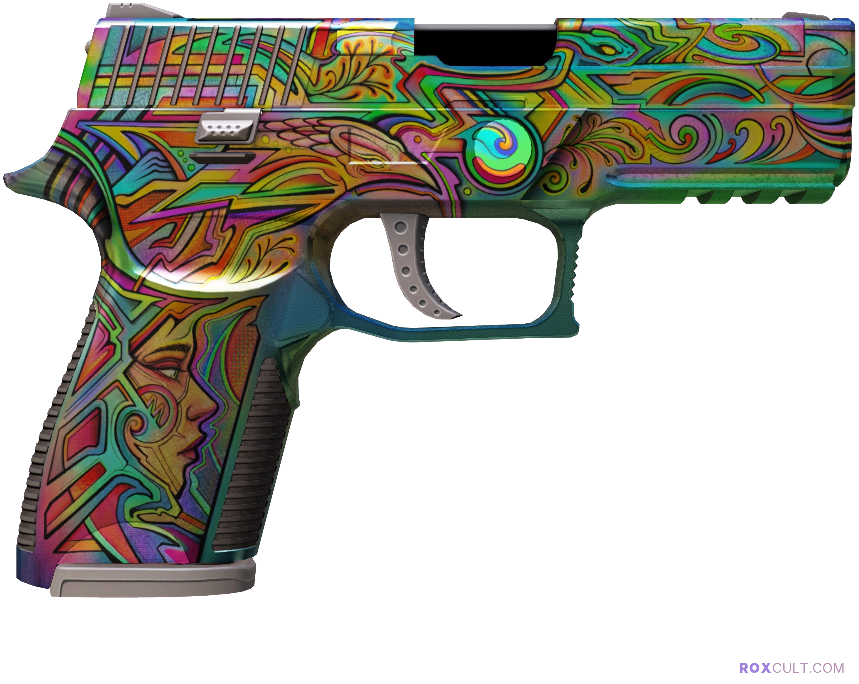 P250 | Visions (Minimal Wear) — rox (Holo) Antwerp 2022 craft, backside view
