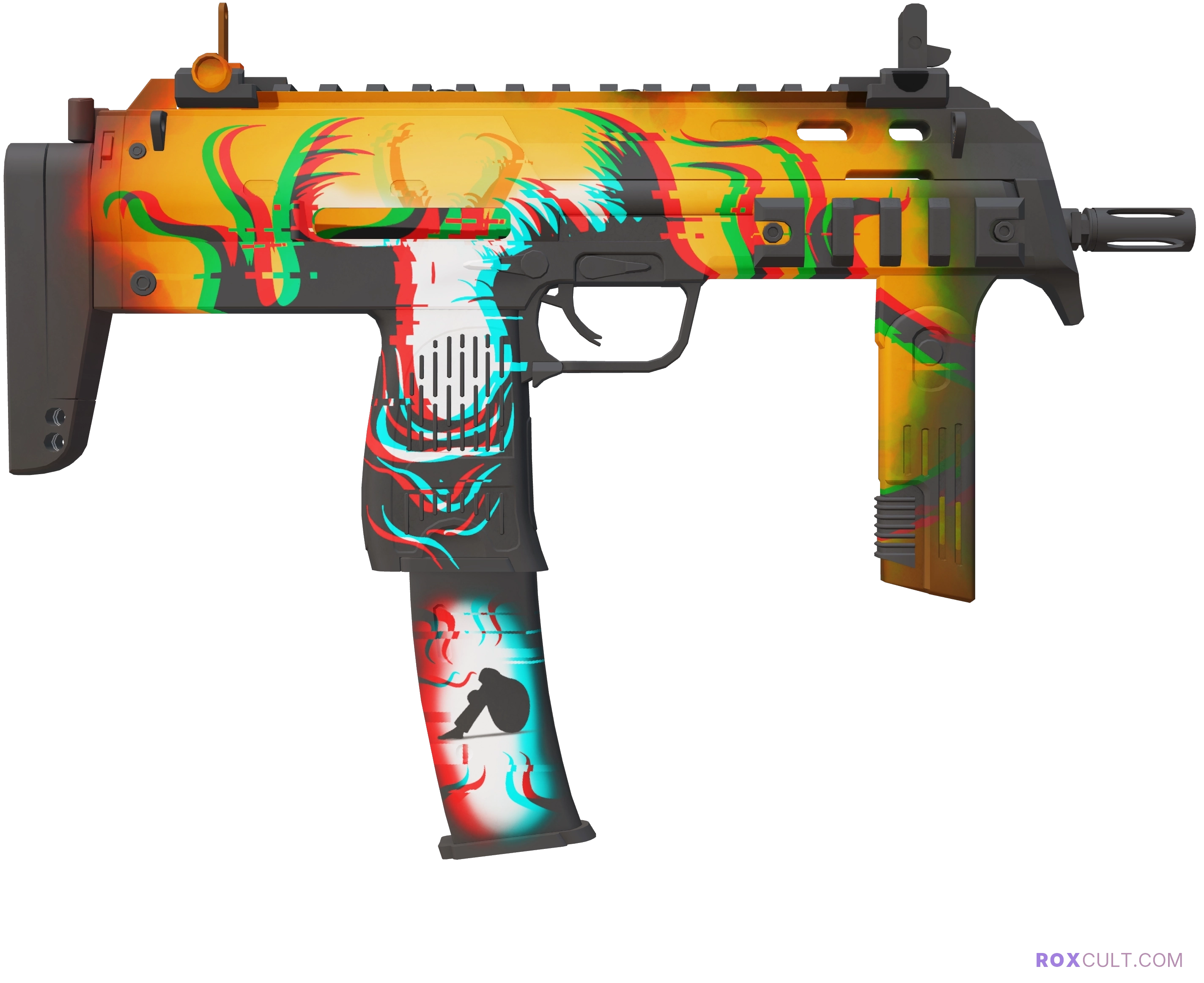 MP7 | Abyssal Apparition (Factory New) — rox (Holo) Antwerp 2022 craft, backside view