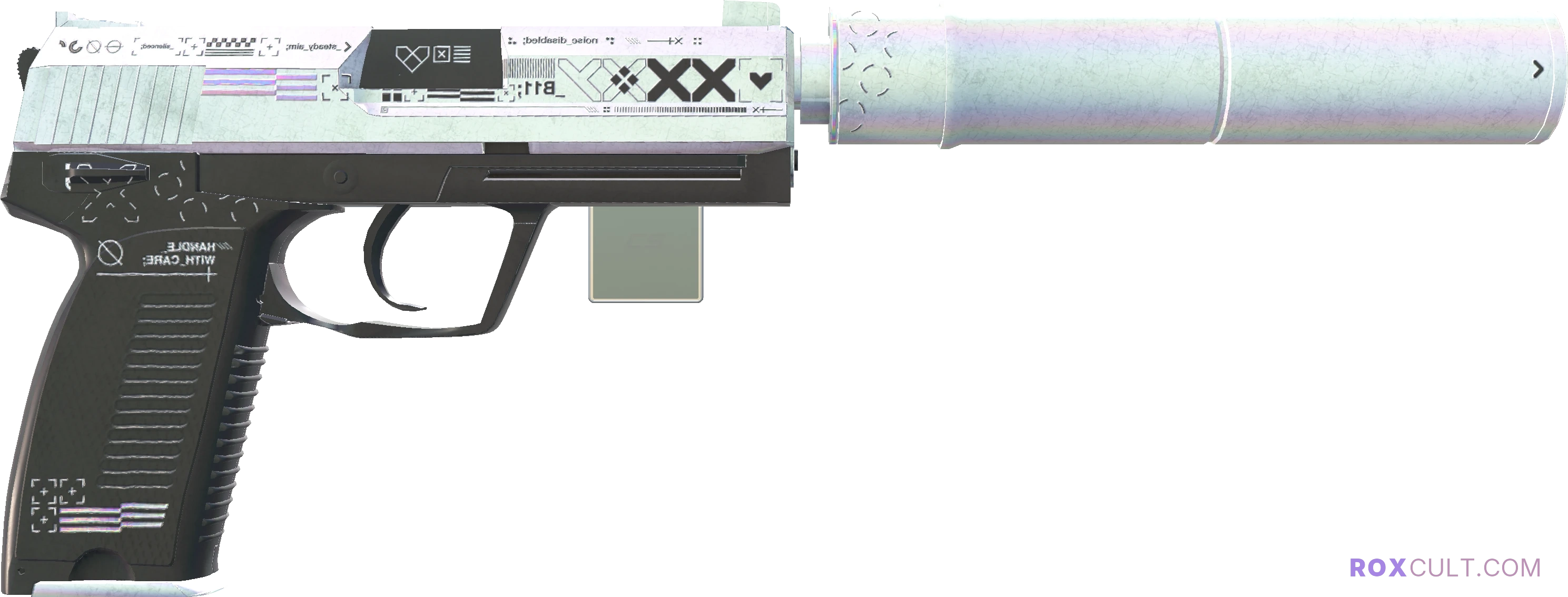 USP-S | Printstream (Field-Tested) — rox (Holo) Antwerp 2022 craft, backside view