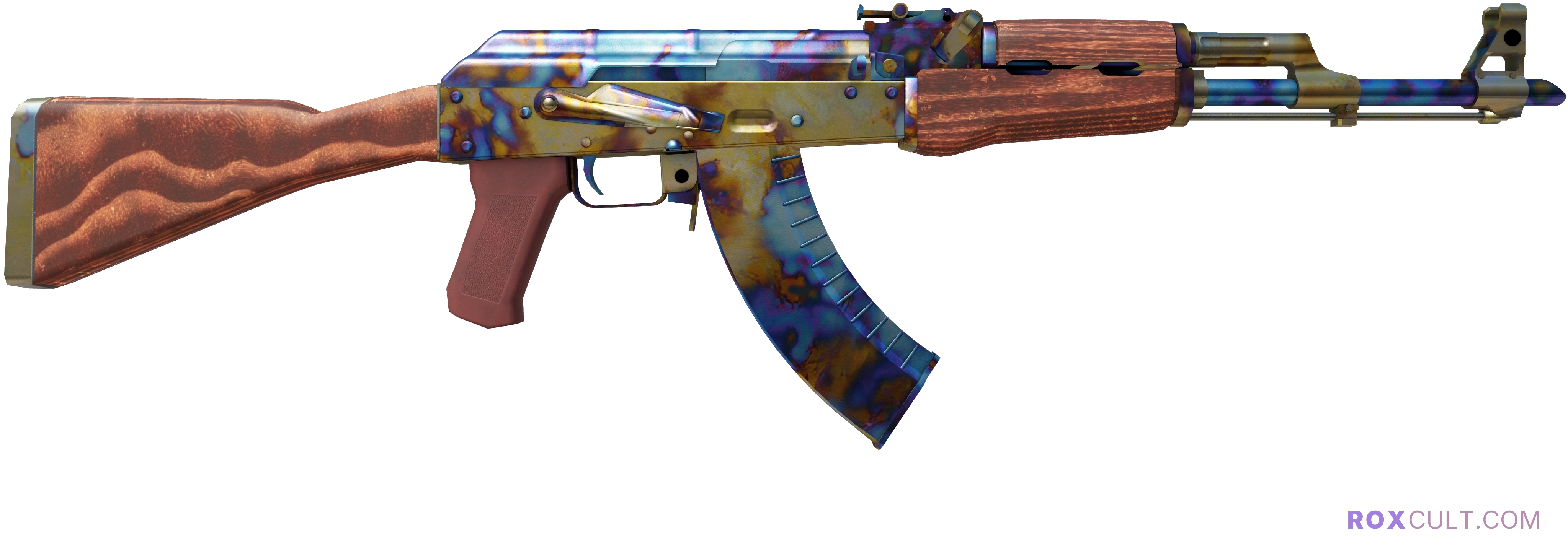 AK-47 | Case Hardened (Minimal Wear) — rox (Holo) Antwerp 2022 craft, backside view