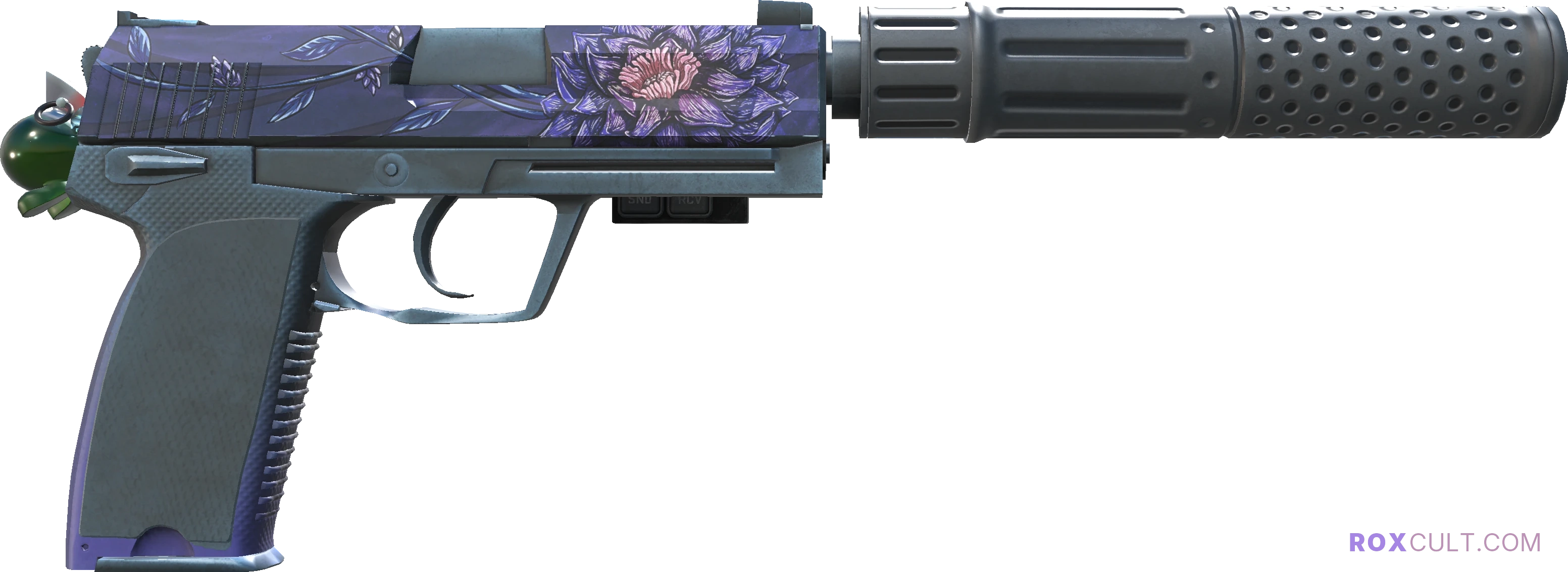 StatTrak™ USP-S | Black Lotus (Factory New) — rox (Holo) Antwerp 2022 craft, backside view