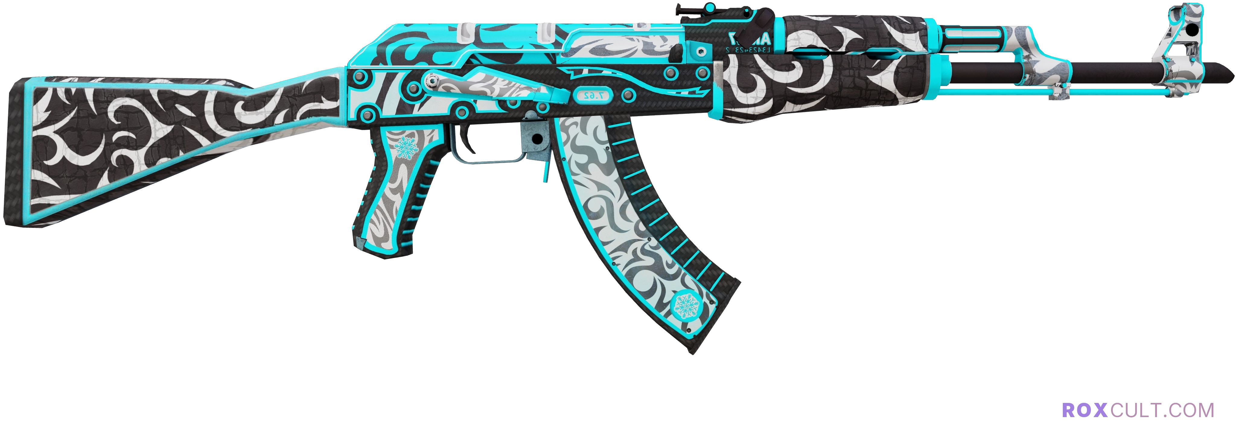 AK-47 | Frontside Misty (Factory New) — rox (Holo) Antwerp 2022 craft, backside view
