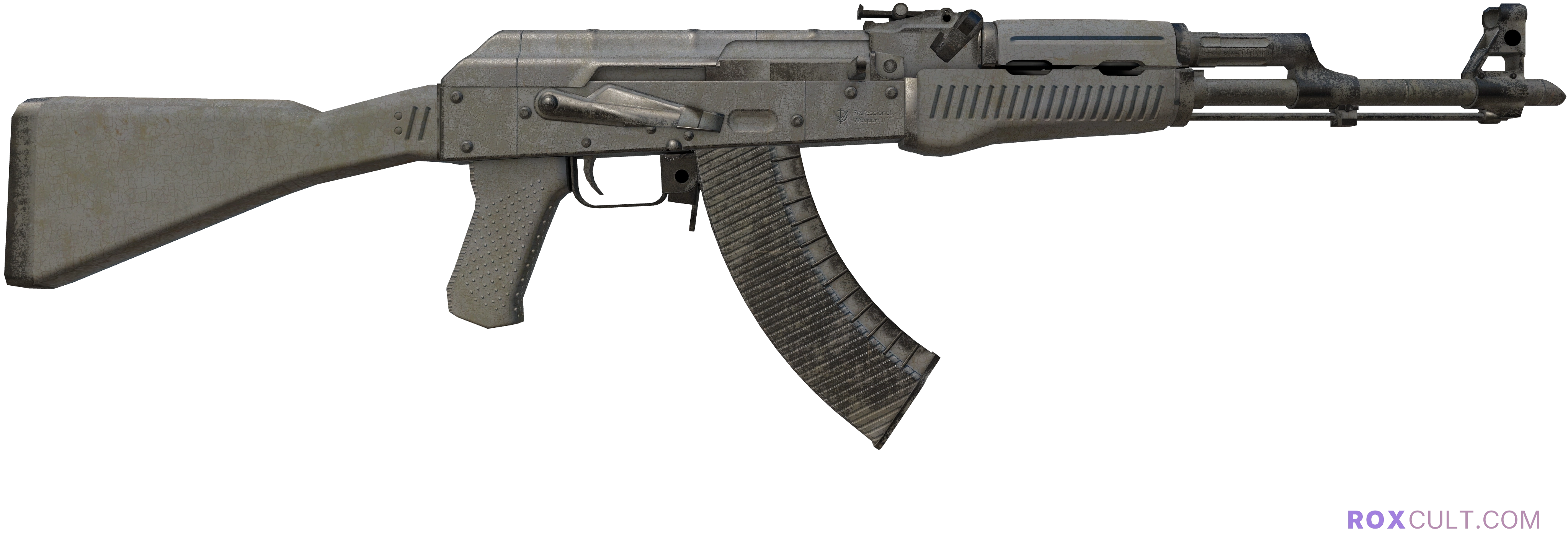 AK-47 | Slate (Battle-Scarred) — rox (Holo) Antwerp 2022 craft, backside view