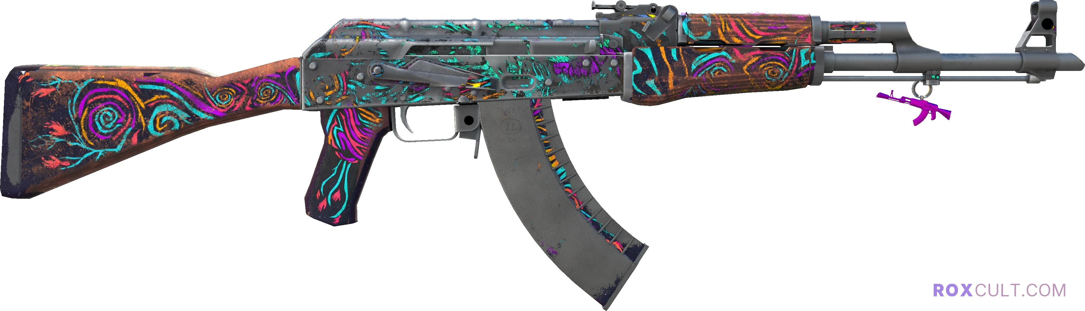 StatTrak™ AK-47 | Nightwish (Battle-Scarred) — rox (Holo) Antwerp 2022 craft, backside view