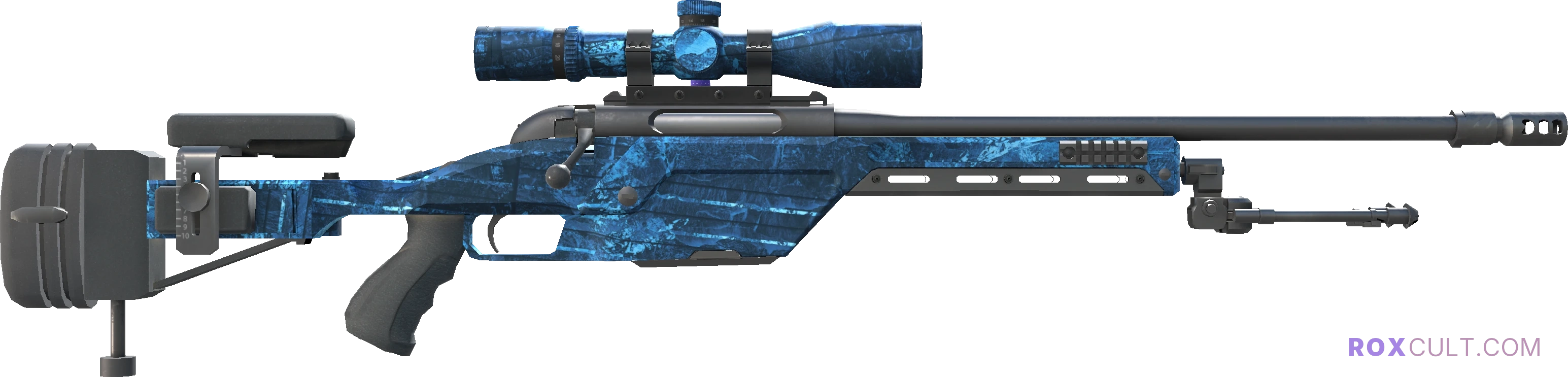 SSG 08 | Abyss (Factory New) — rox (Holo) Antwerp 2022 craft, backside view