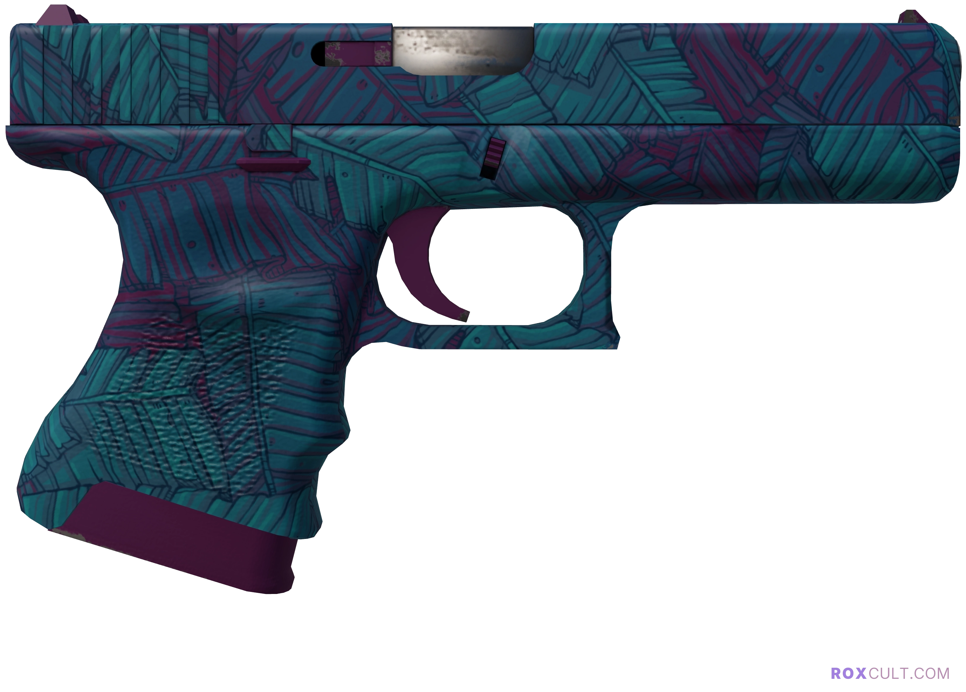 Glock-18 | Synth Leaf (Factory New) — rox (Holo) Antwerp 2022 craft, backside view