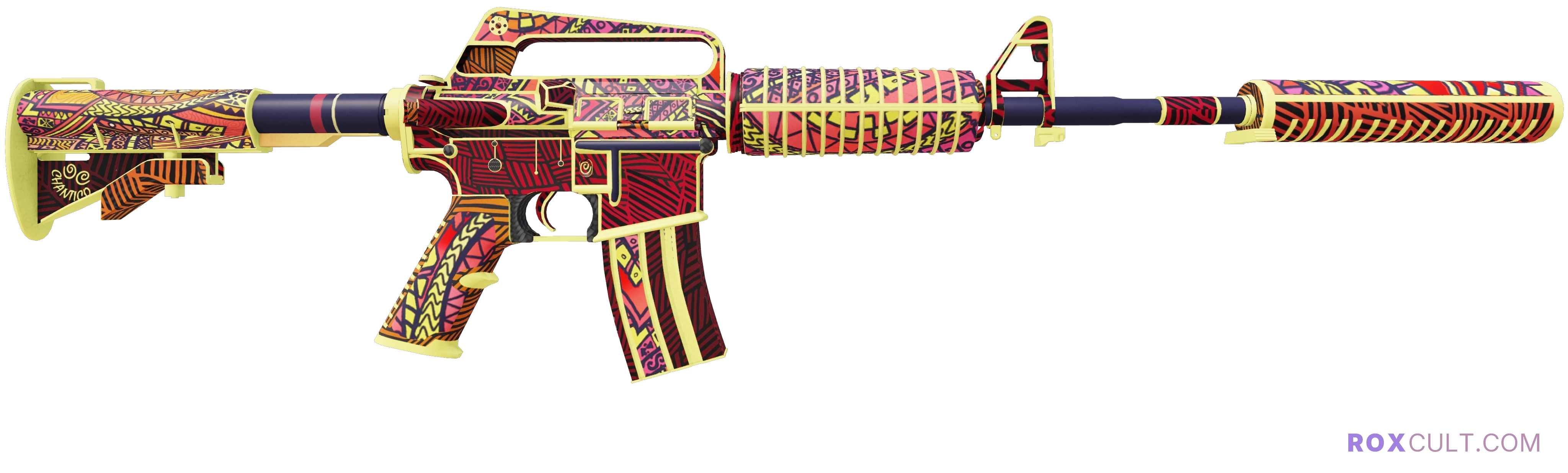 M4A1-S | Chantico's Fire (Minimal Wear) — rox (Holo) Antwerp 2022 craft, backside view