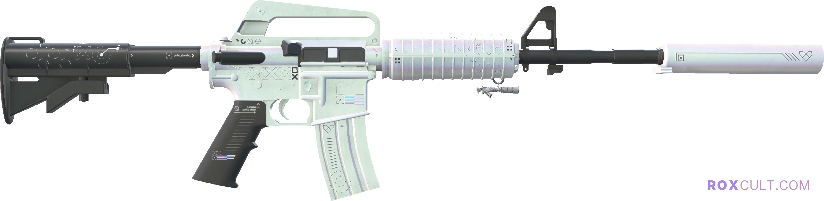 StatTrak™ M4A1-S | Printstream (Factory New) — rox (Holo) Antwerp 2022 craft, backside view