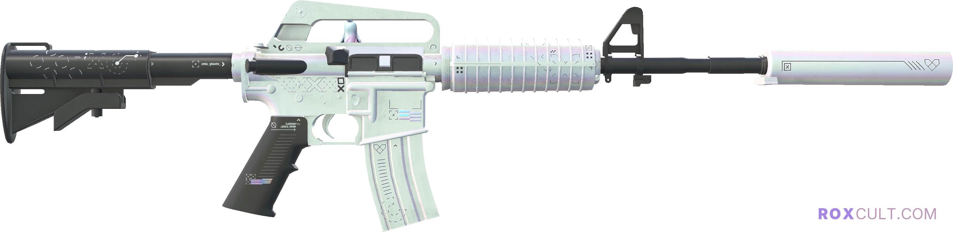 M4A1-S | Printstream (Factory New) — rox (Holo) Antwerp 2022 craft, backside view
