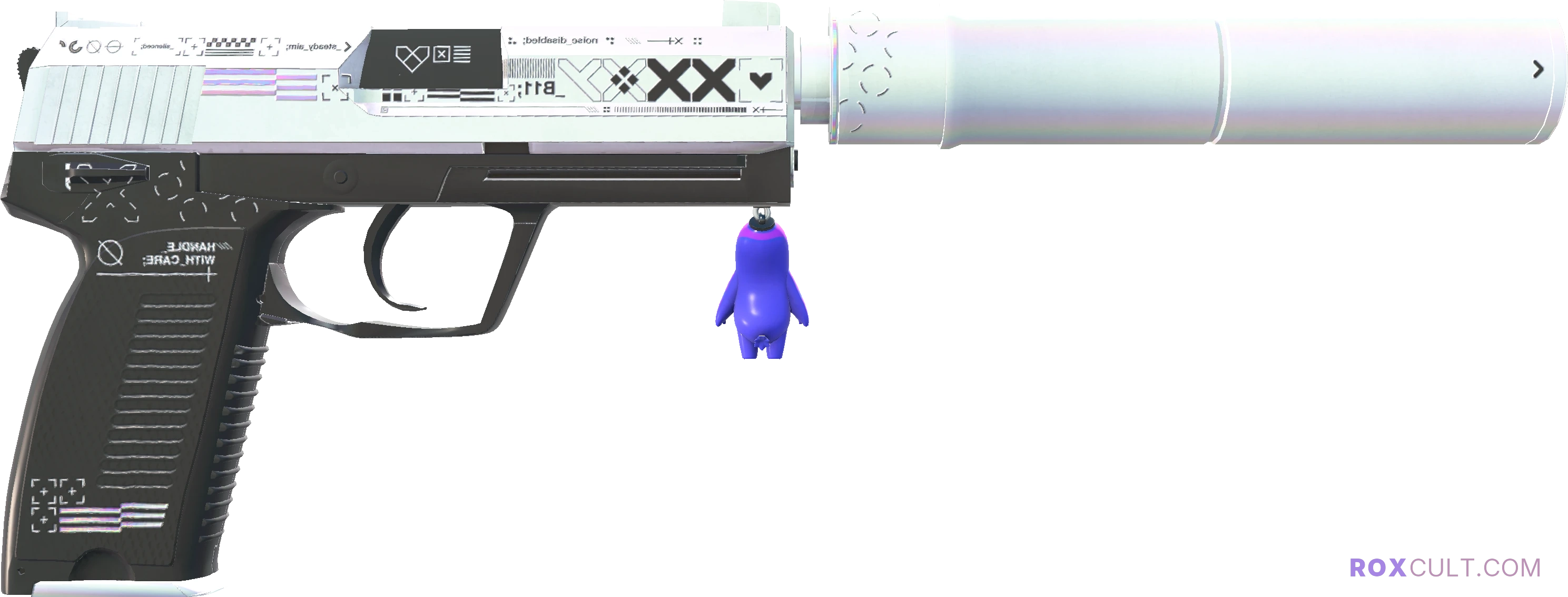 USP-S | Printstream (Factory New) — rox (Holo) Antwerp 2022 craft, backside view