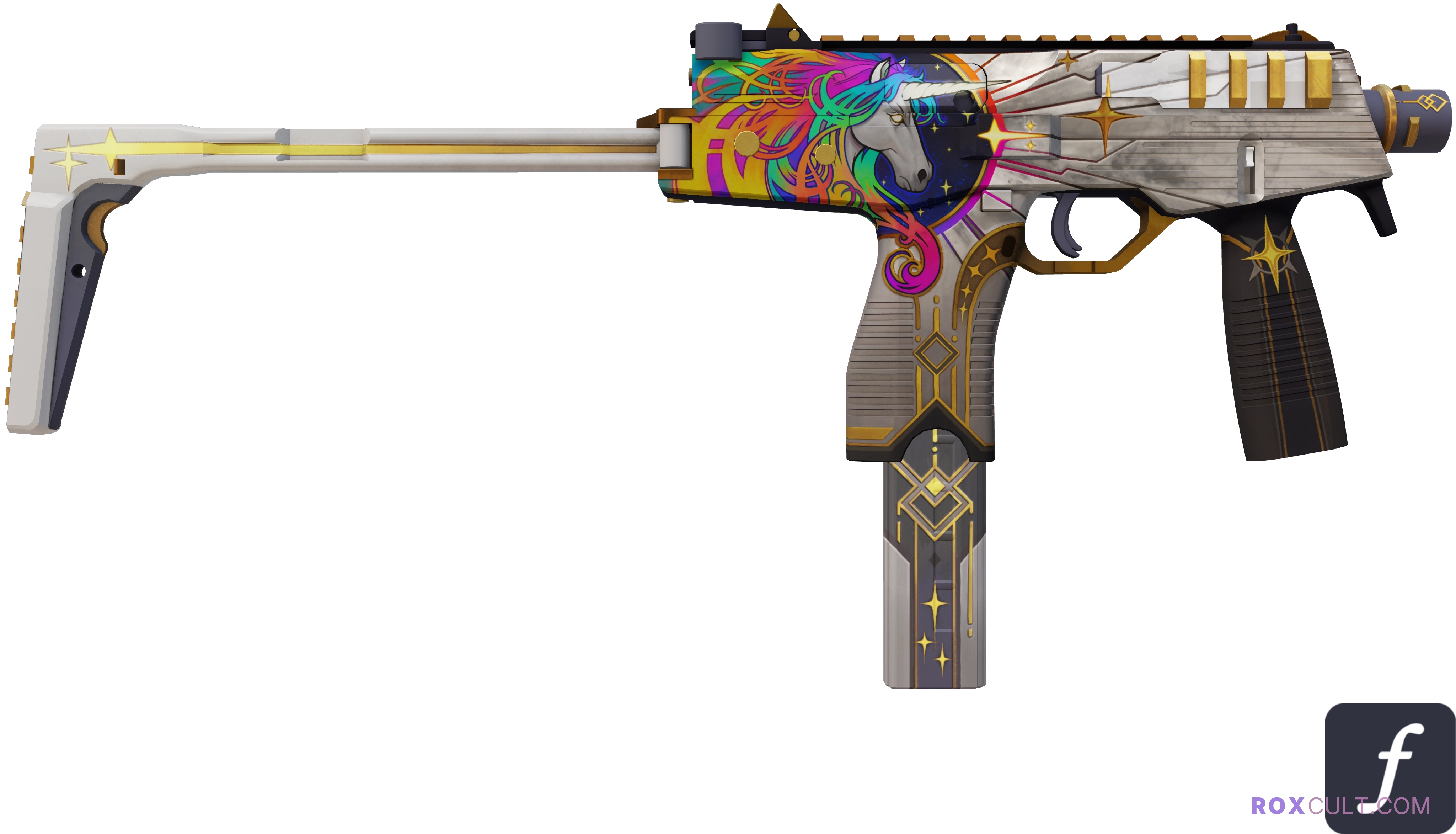 MP9 | Starlight Protector (Factory New) — rox (Holo) Antwerp 2022 craft, backside view