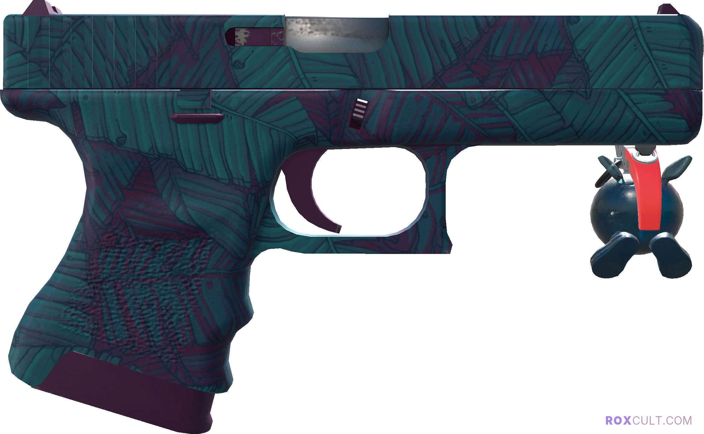 Glock-18 | Synth Leaf (Factory New) — rox (Holo) Antwerp 2022 craft, backside view