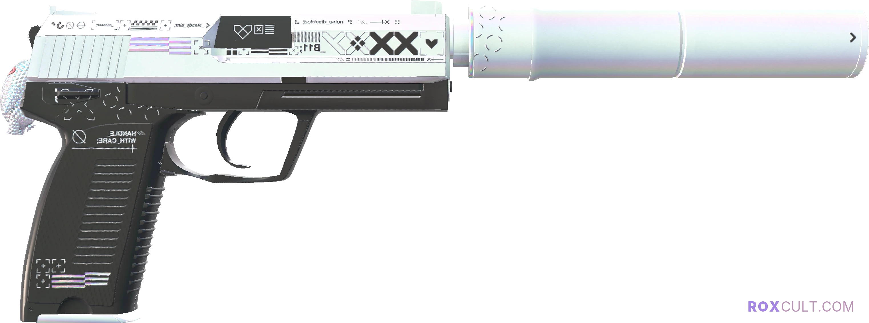 USP-S | Printstream (Factory New) — rox (Holo) Antwerp 2022 craft, backside view