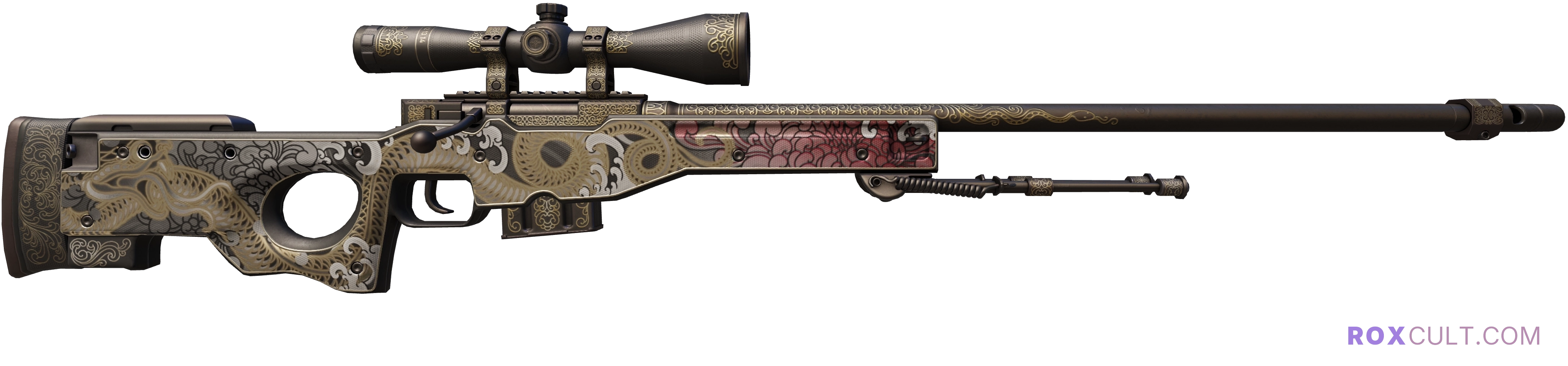 AWP | Duality (Minimal Wear) — rox (Holo) Antwerp 2022 craft, backside view