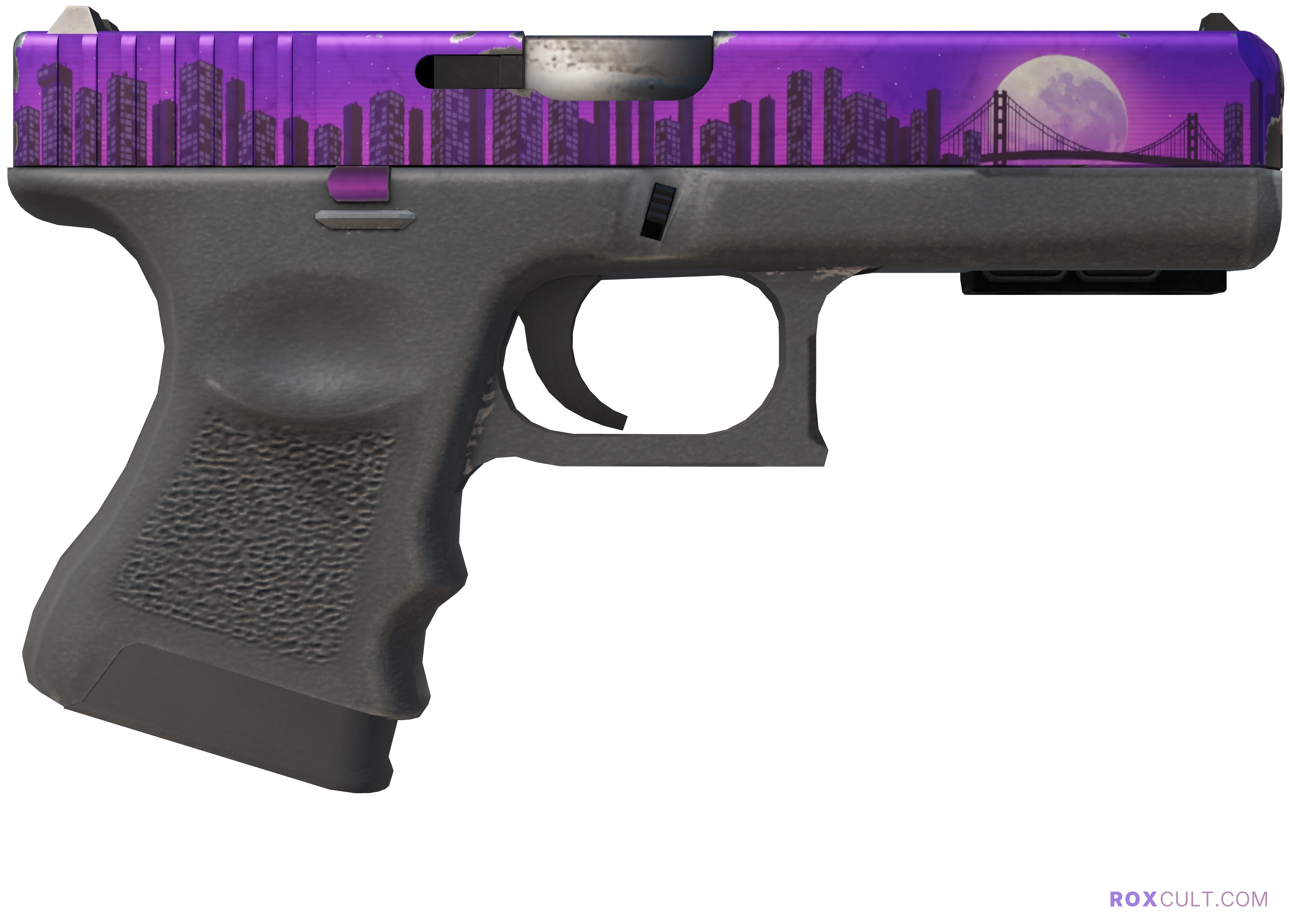 StatTrak™ Glock-18 | Moonrise (Field-Tested) — rox (Holo) Antwerp 2022 craft, backside view