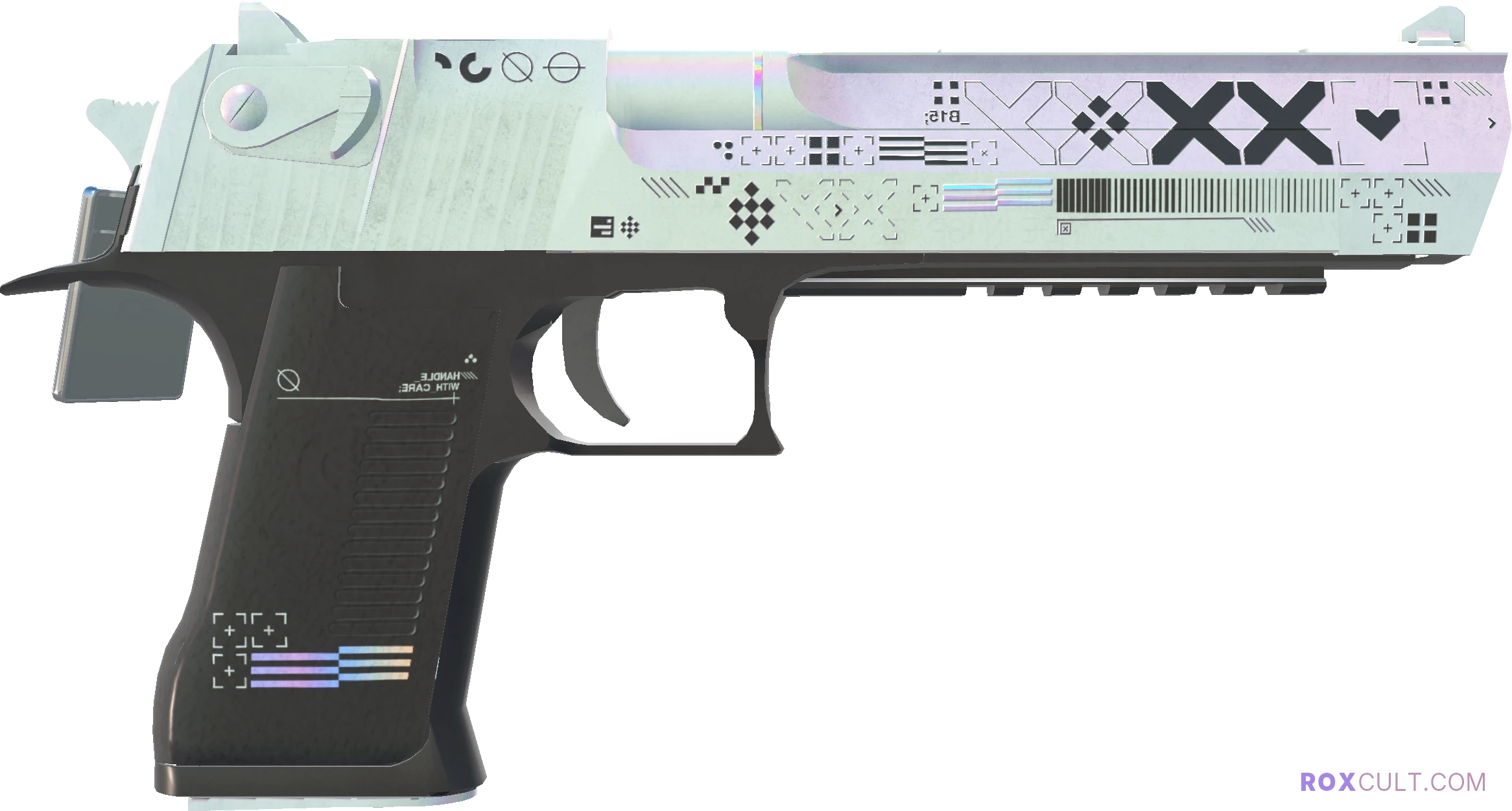 Desert Eagle | Printstream (Minimal Wear) — rox (Holo) Antwerp 2022 craft, backside view