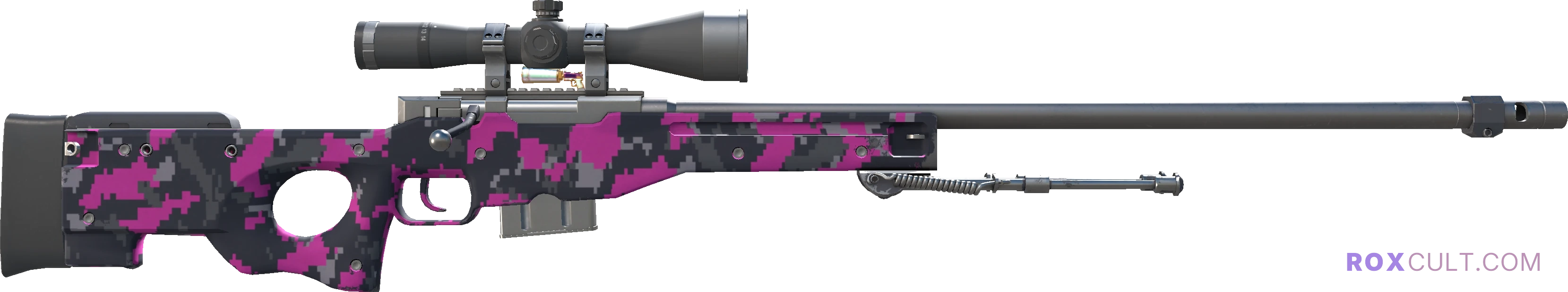 AWP | Pink DDPAT (Factory New) — rox (Holo) Antwerp 2022 craft, backside view