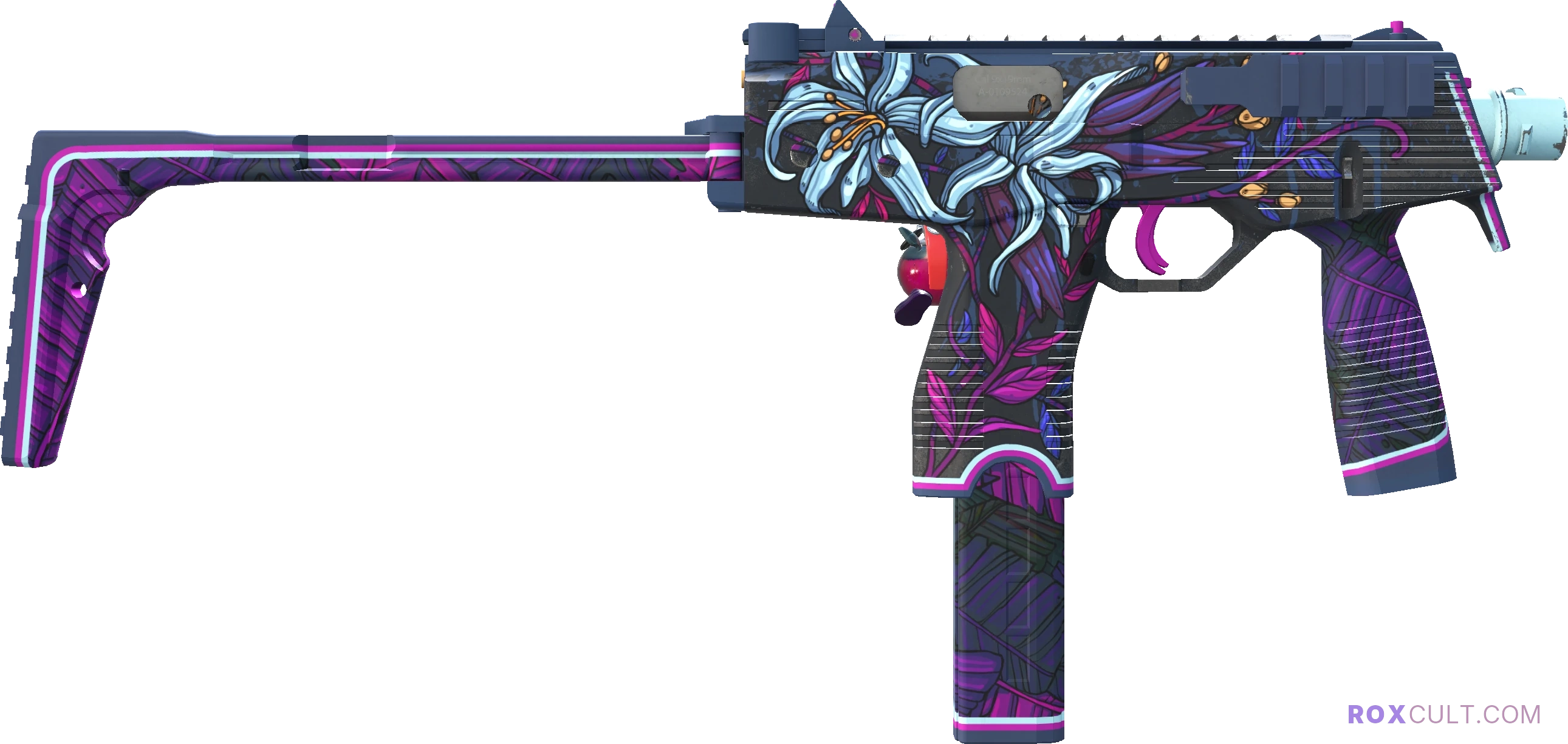 MP9 | Wild Lily (Factory New) — rox (Holo) Antwerp 2022 craft, backside view