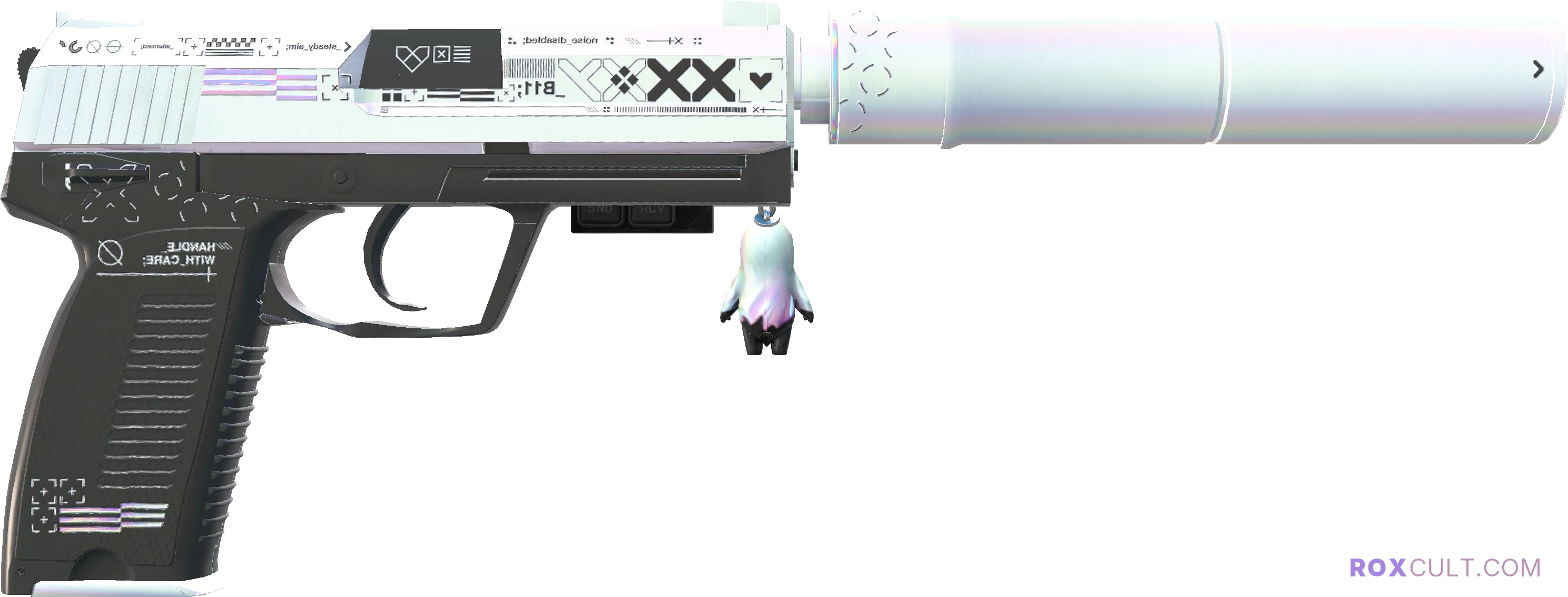 StatTrak™ USP-S | Printstream (Factory New) — rox (Holo) Antwerp 2022 craft, backside view