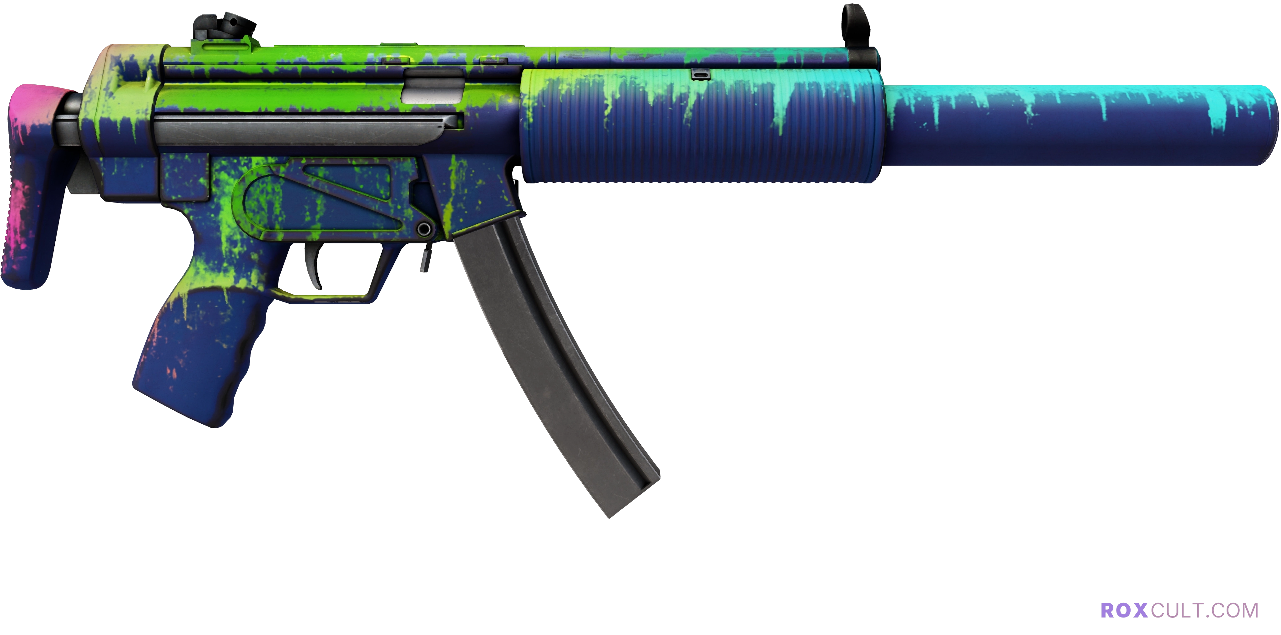 StatTrak™ MP5-SD | Phosphor (Minimal Wear) — rox (Holo) Antwerp 2022 craft, backside view
