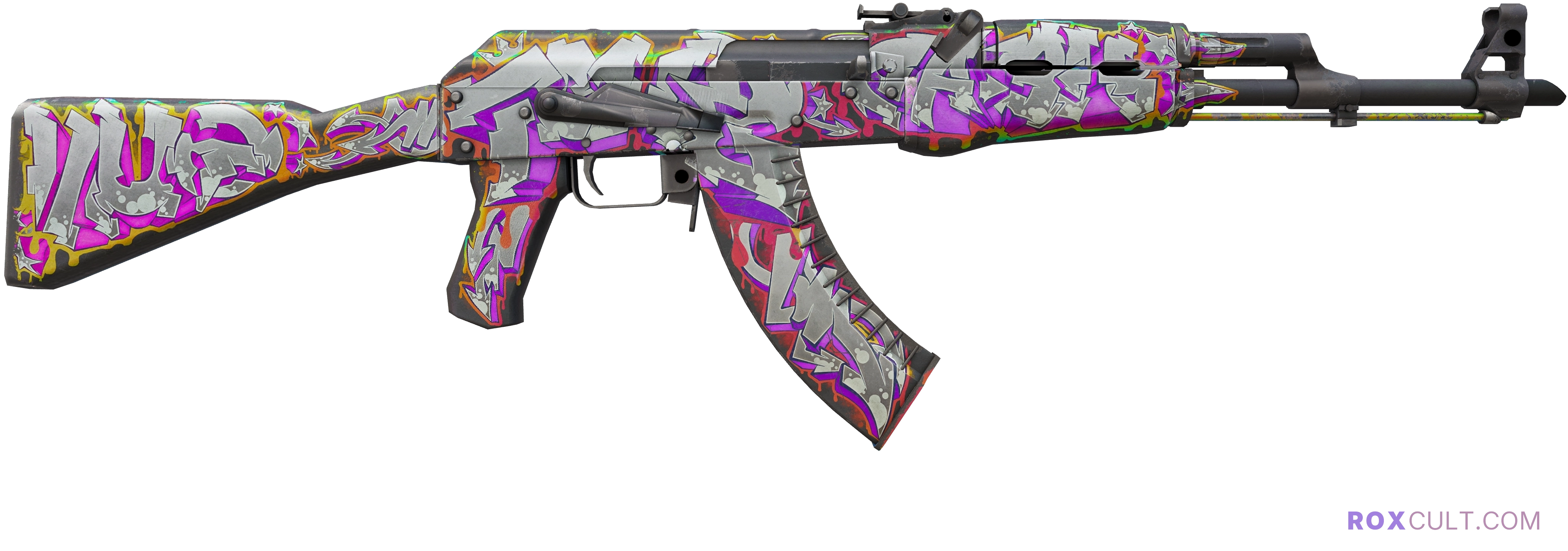 AK-47 | Head Shot (Field-Tested) — rox (Holo) Antwerp 2022 craft, backside view
